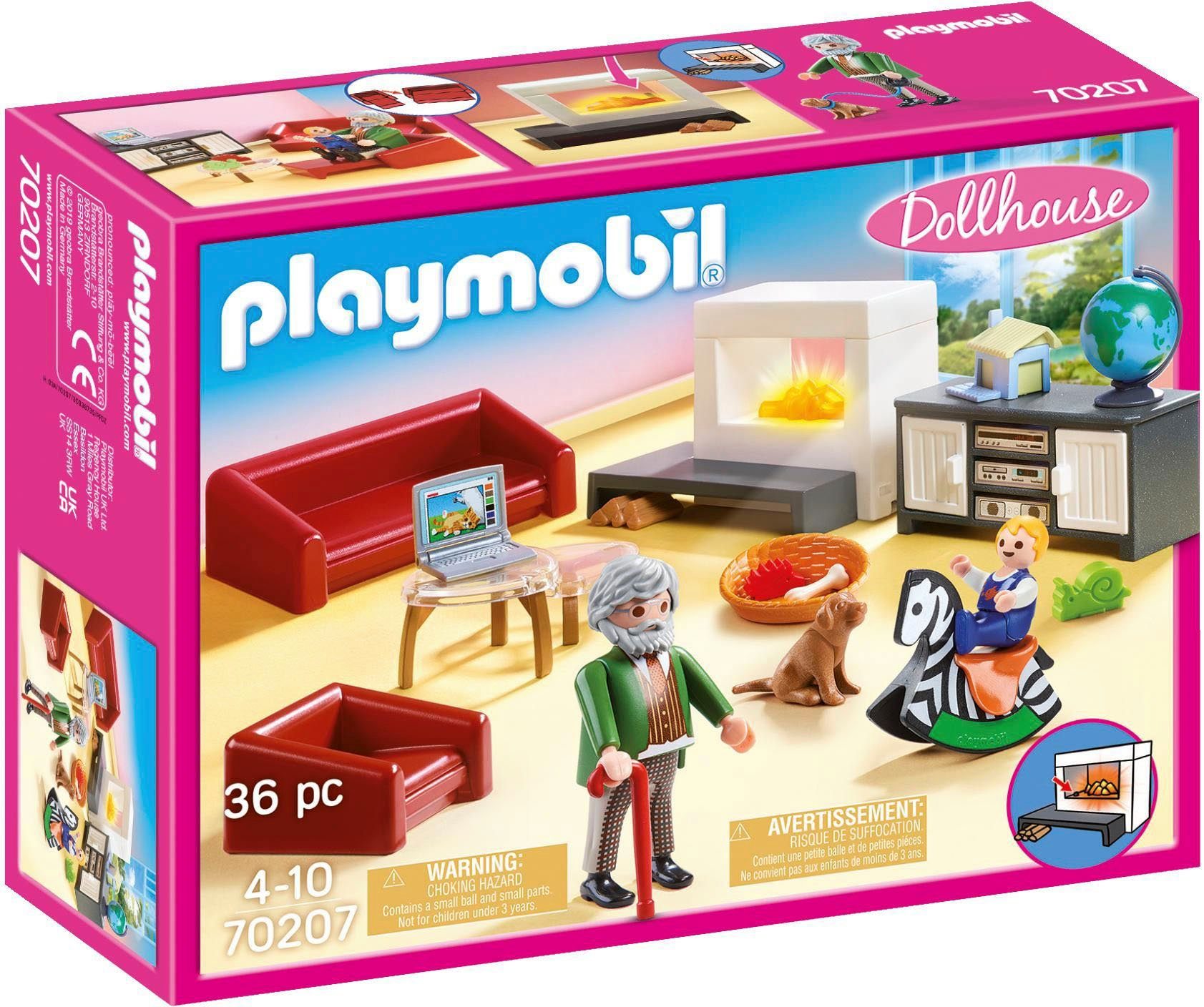 Playmobil® Gemütliches Wohnzimmer (70207), Dollhouse Konstruktions-Spielset günstig online kaufen