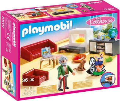 Playmobil® Konstruktions-Spielset »Gemütliches Wohnzimmer (70207), Dollhouse«, (36 St), Made in Germany