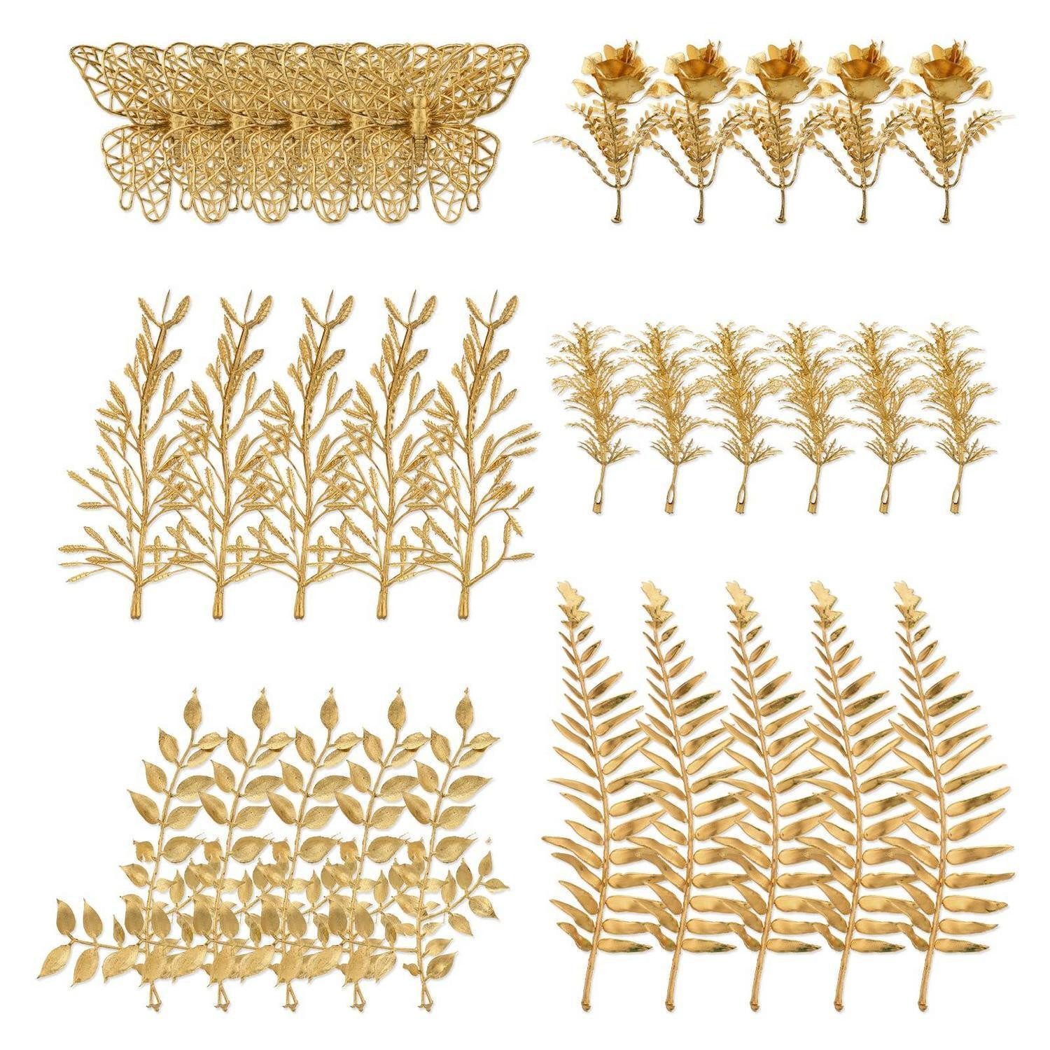 Kunstblume Künstliche Mini Goldblätter 30 Stk. Deko, LuxusKollektion, Höhe 23 cm