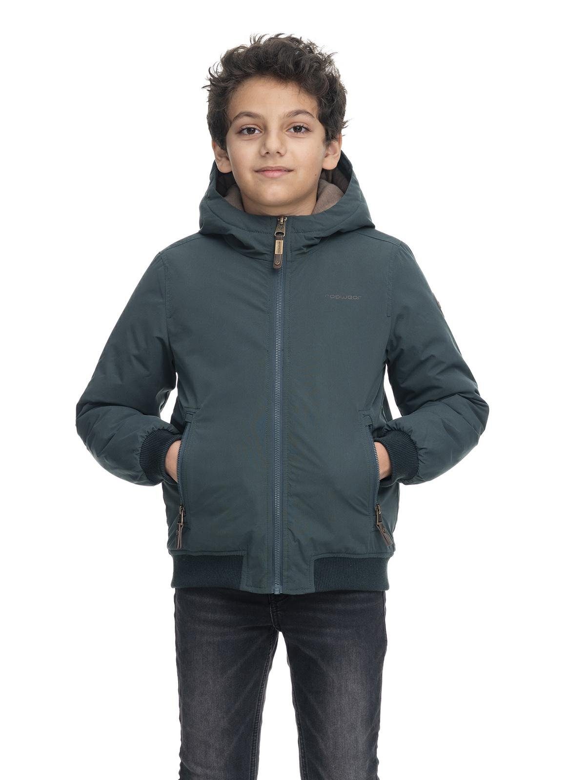 Ragwear Winterjacke Maddew sportliche dunkelgrün mit Winter-Outdoorjacke Kapuze