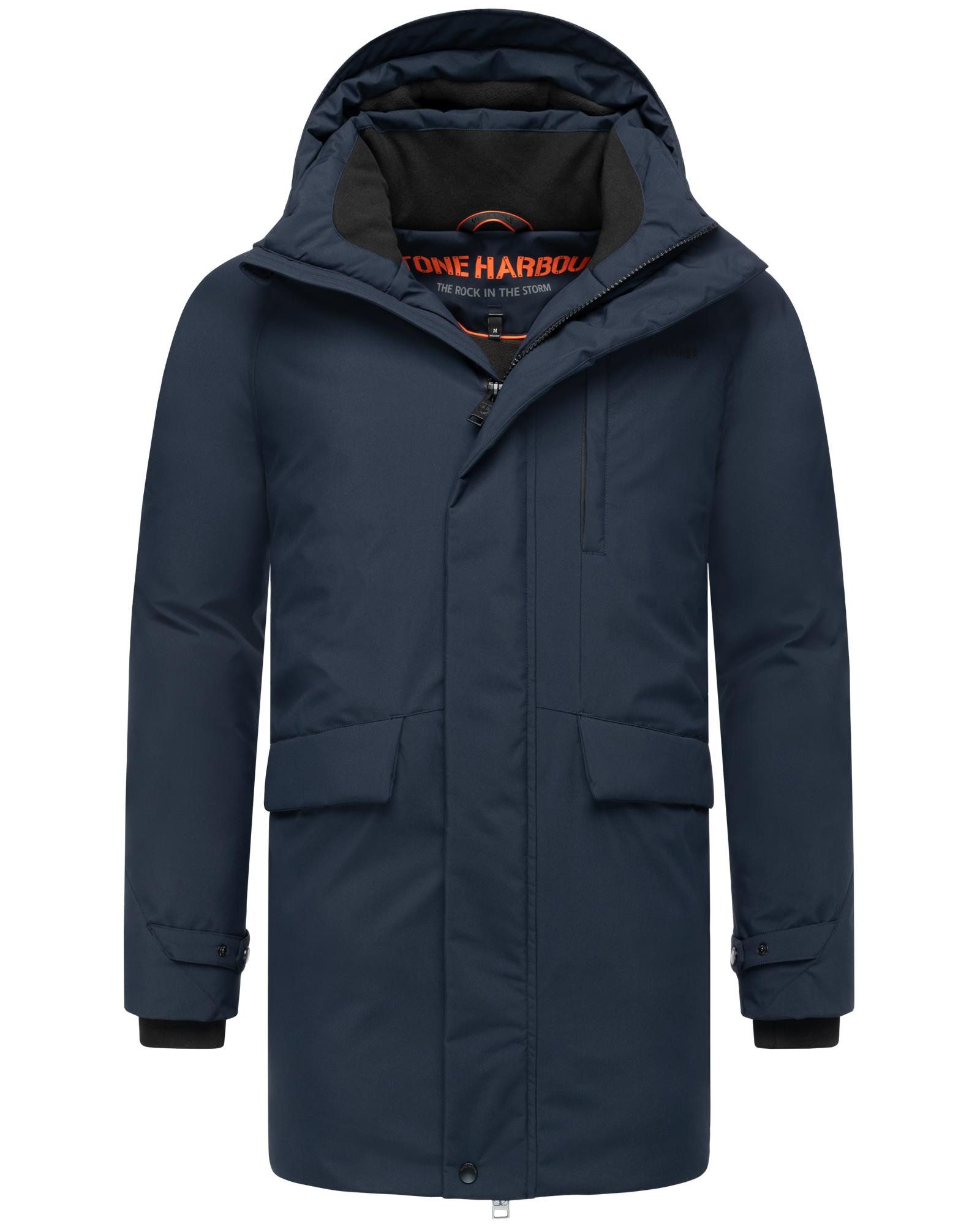 Stone Harbour Wintermantel Emriis XX Warmer Herren Mantel mit Magnet-Knöpfen