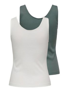 ONLY Ripptanktop ONLSIMPLE LIFE S/L BUTTON TOP JRS CS 2PK (Packung, 2-tlg)