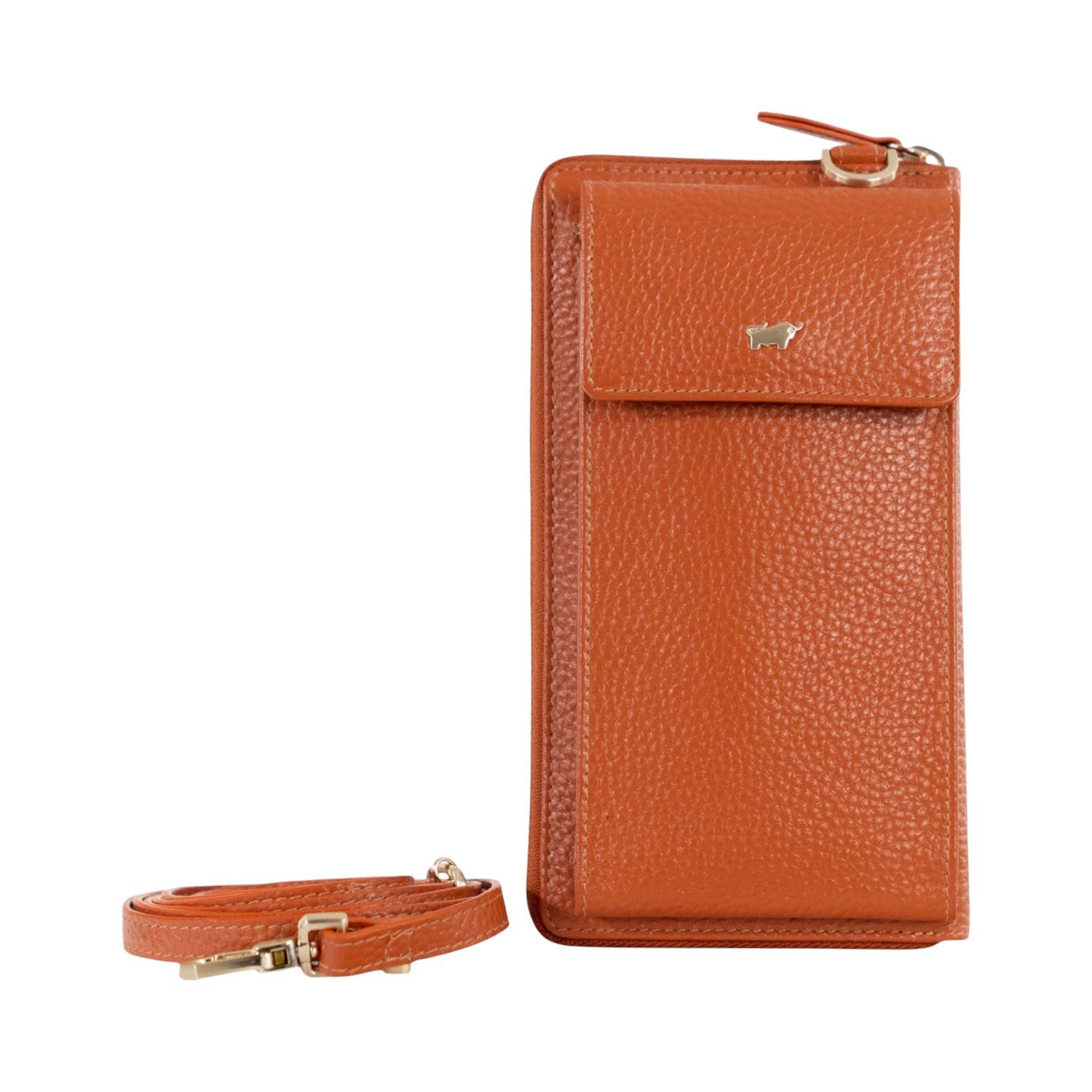 Braun Büffel Handytasche ASTI RV-Geldbörse mit Handyfach 18 Kartenfächer orange