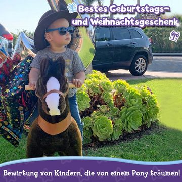 PonyCycle Reittier PonyCycle® Modell U Kinder Reiten auf Spielzeug - Dunkelbraunes, Größe3 für 3-5 Jahre, Ux321