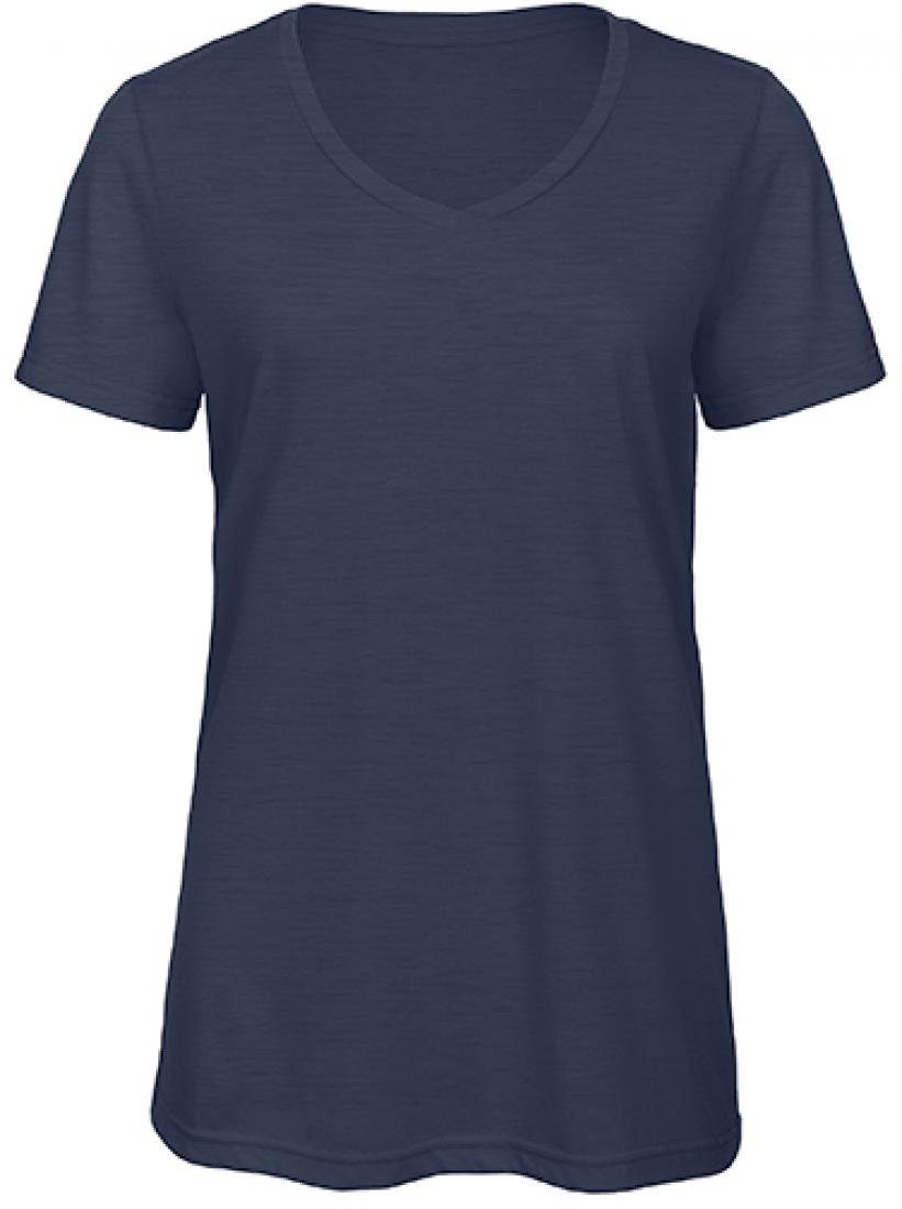 B&C V-Shirt Damen V-Neck Triblend T-Shirt
