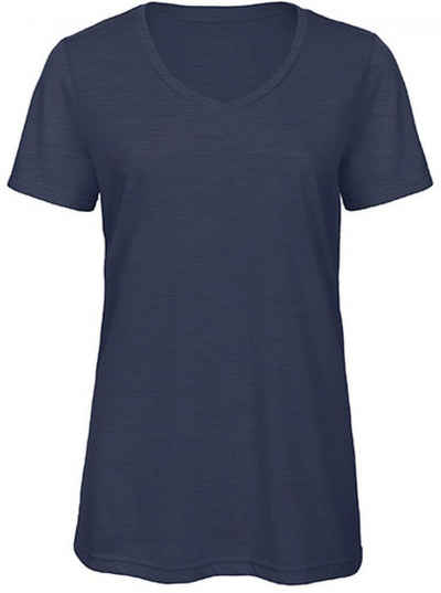 B&C V-Shirt Damen V-Neck Triblend T-Shirt