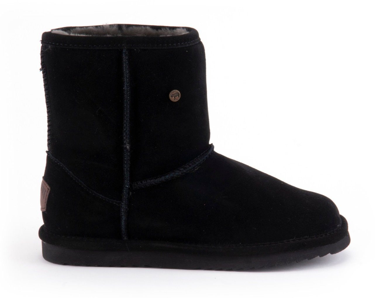 Winterschuhe Kangaroo (Wildleder) schwarz Damen Winterstiefel