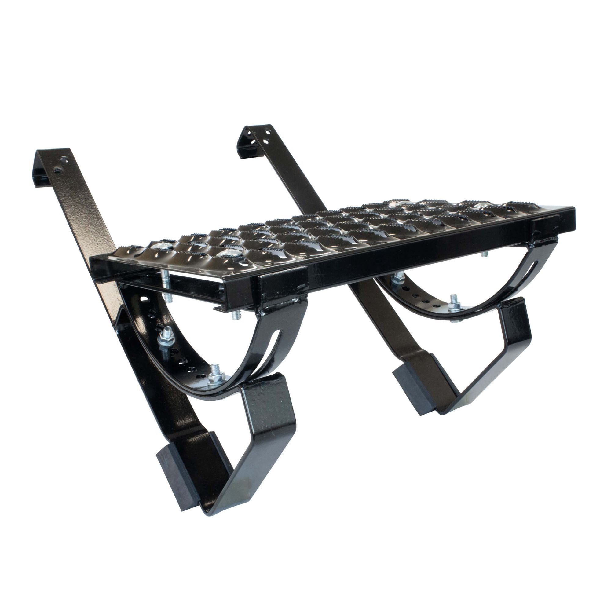 DAPRONA Trittleiter Laufrost Set für flache Dachziegel (40cm, Schwarz, Dachtritte für Schornsteinfeger), inkl. Montagematerial für sichere Dachbegehung