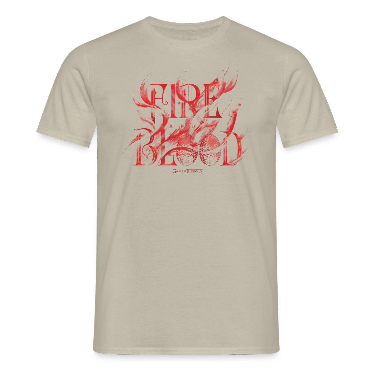 Spreadshirt T-Shirt Game Of Thrones Haus Targaryen Fire & Blood Logo Männer T-Shirt (1-tlg)