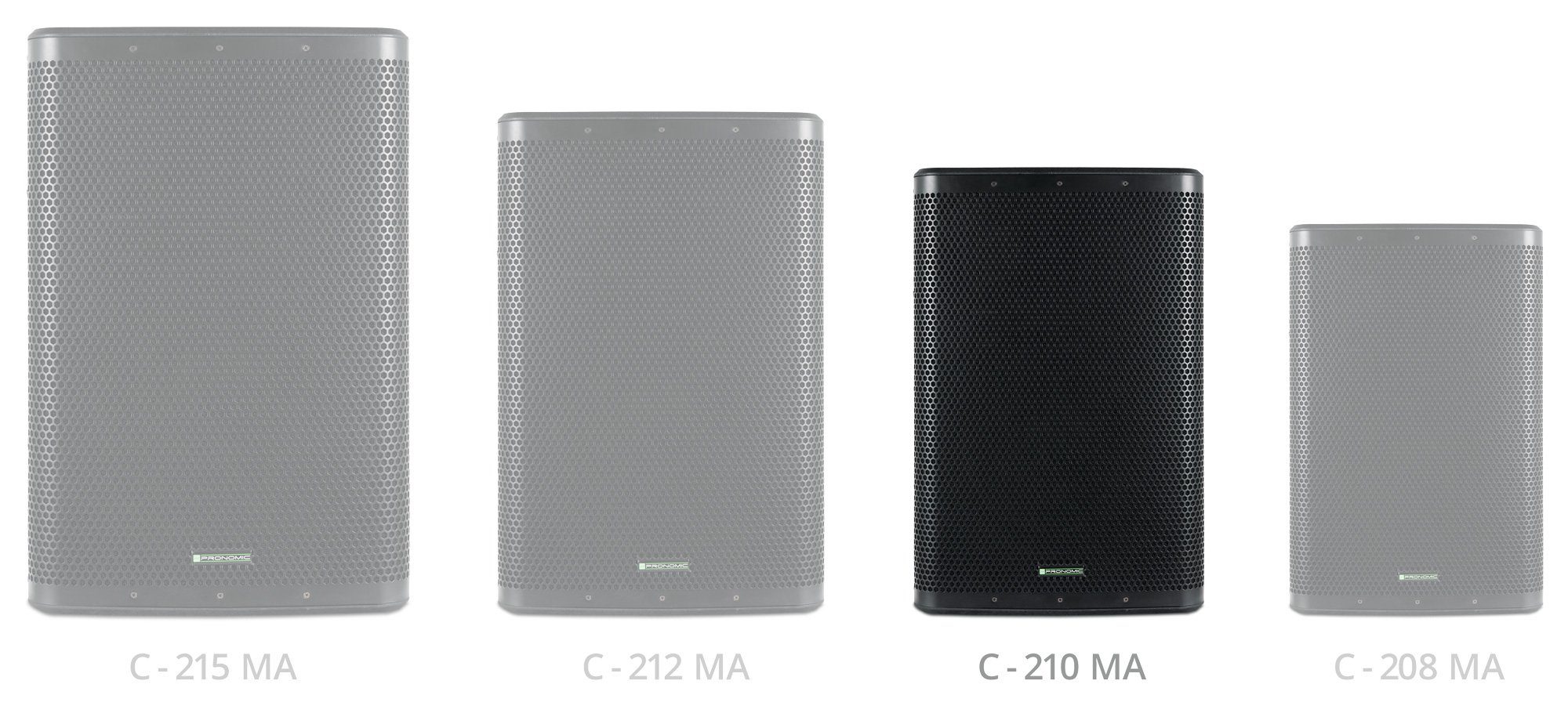 zoll Aktive C-210 - Lautsprecher - mit 2 Stereo MA Pronomic Stative) Bi-Amp 2.0 Box 10 Set - 2-Wege inkl. 200 DSP-Presets W, Woofer Kanälen (Bluetooth,