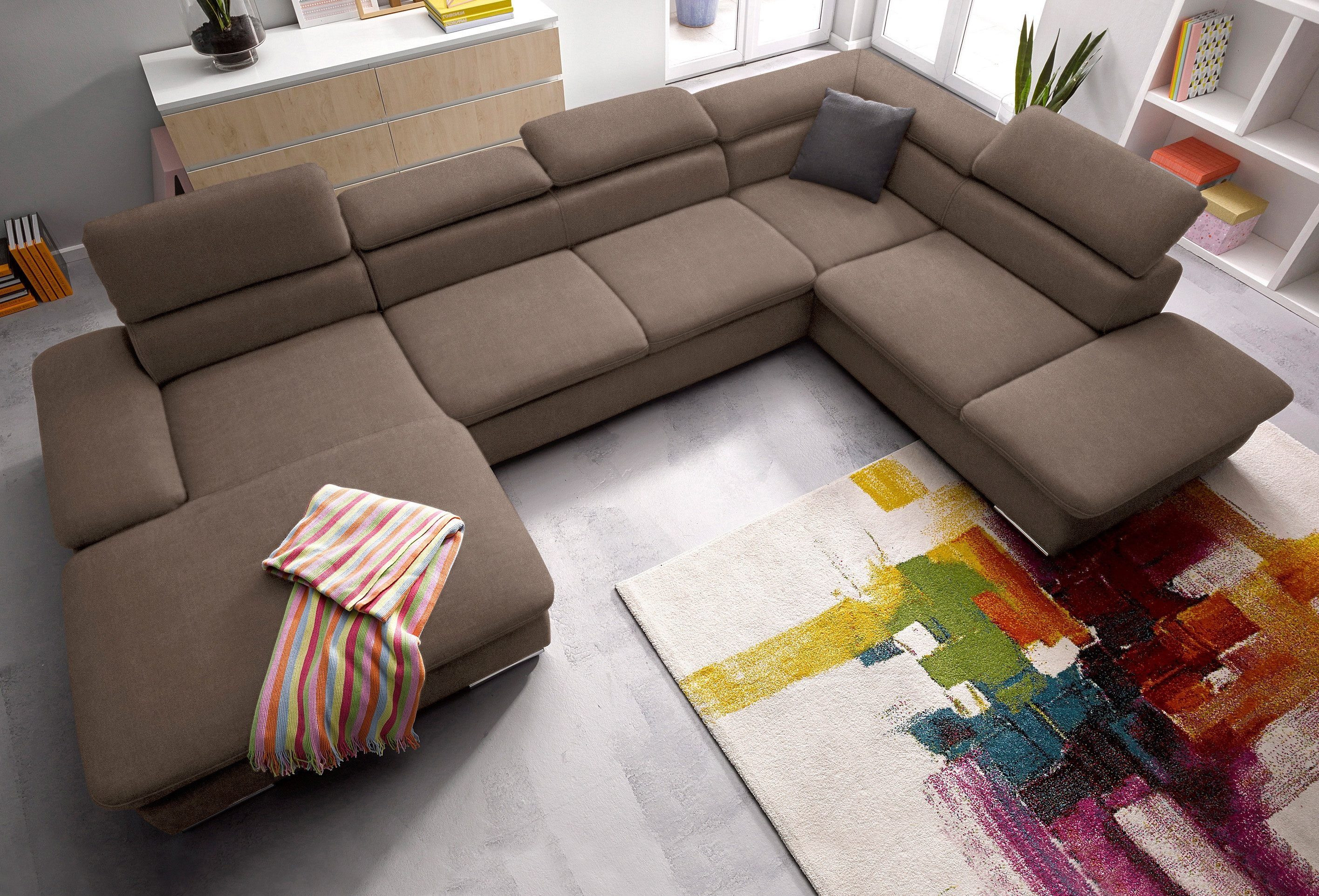 sit&more Wohnlandschaft Alcatraz U-Form, wahlweise mit Bettfunktion