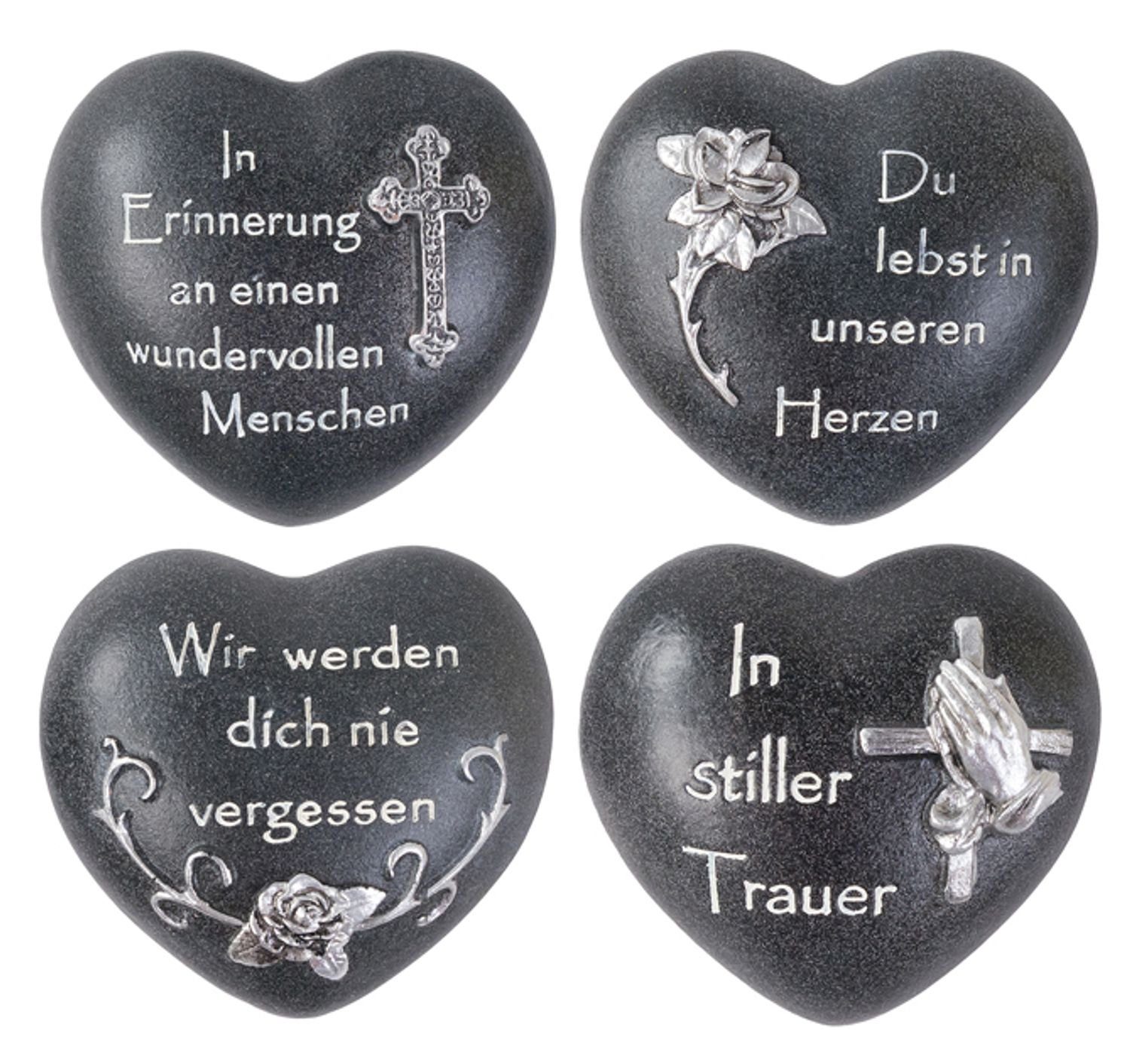 BURI Dekofigur Spruchstein Herz 7,5x8cm Steinoptik günstig online kaufen