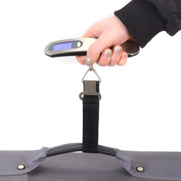 Retoo Kofferwaage Digitale Tragbare 50 kg Handgepäckwaage Hängehaken, Kompakte Abmessungen, Dank der Tara, Die HOLD-Funktion