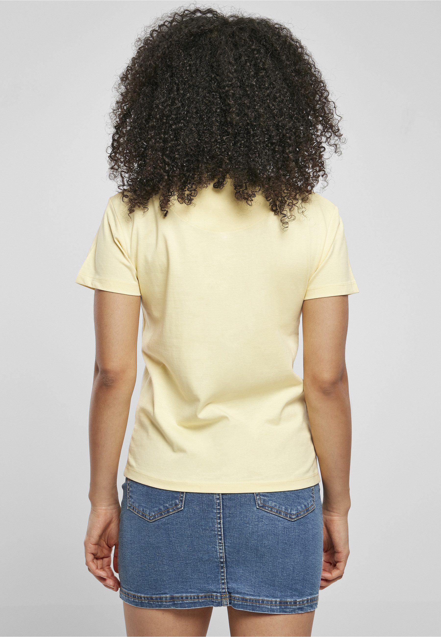 Karl Kani T-Shirt Karl Kani Damen KW221-001-2 Small Signature Tee light yellow (1-tlg)