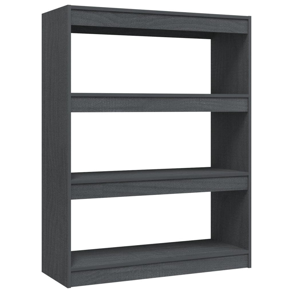 Bücherregal Bücherregal/Raumteiler furnicato Grau cm Kiefer Massivholz 100x30x103
