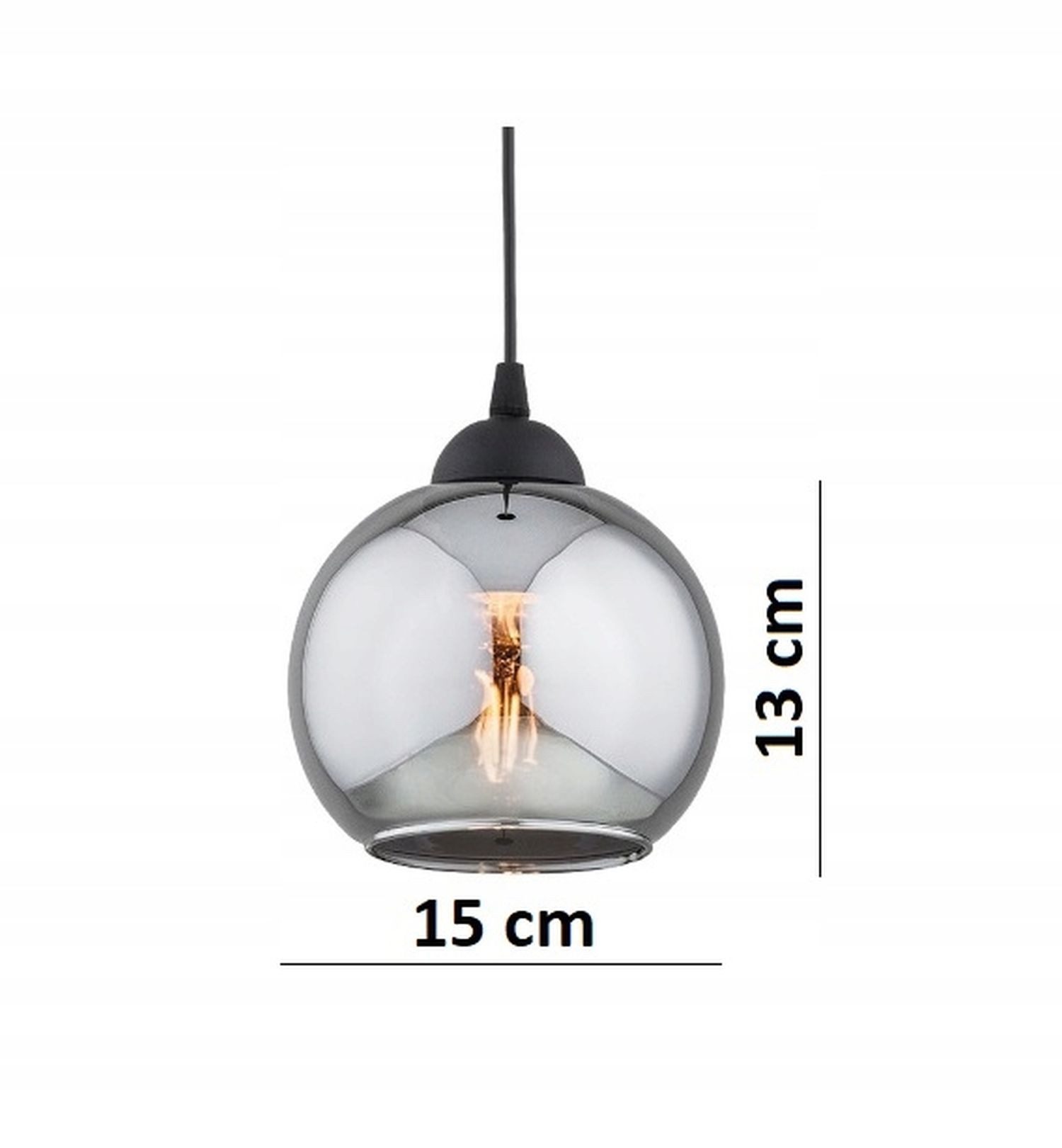 Licht-Erlebnisse Wandleuchte SOREN, ohne Leuchtmittel, E27 Kugel Schirm Modern Wandlampe – Bild 5 von 5