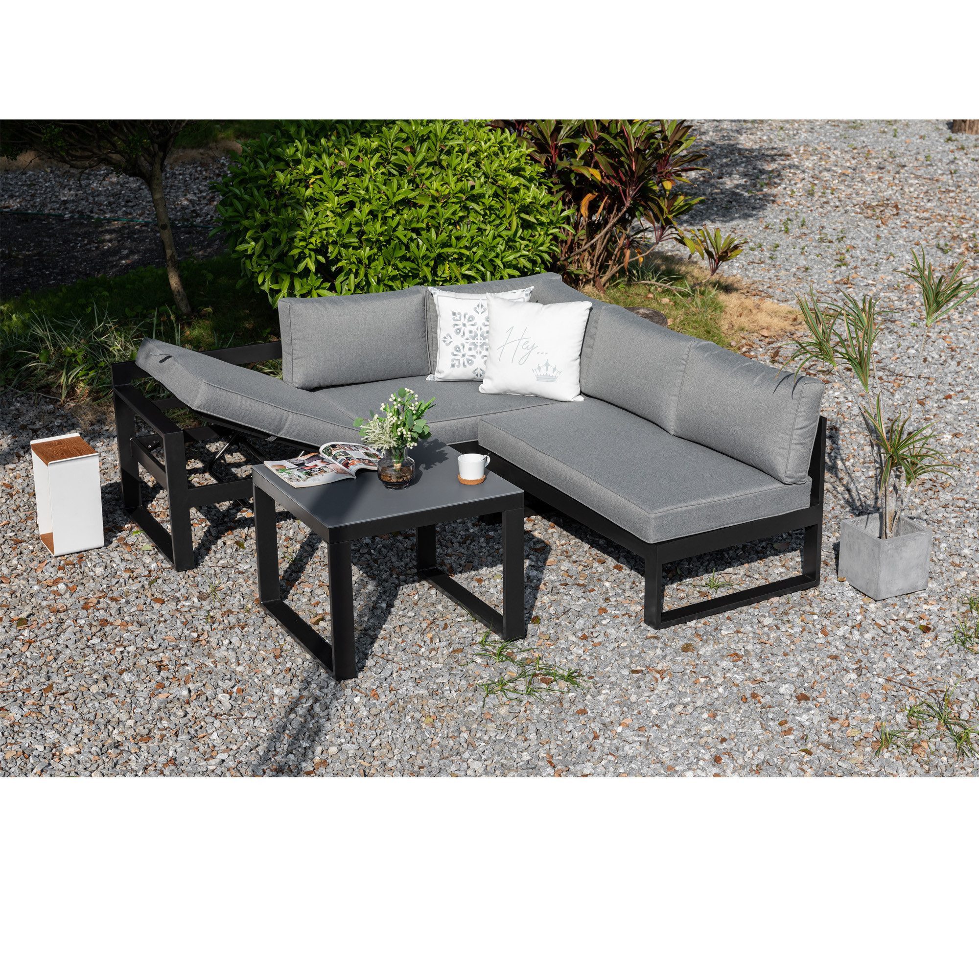 MANDALIKA Garden Loungeset Aluminium Lounge Set Lugano