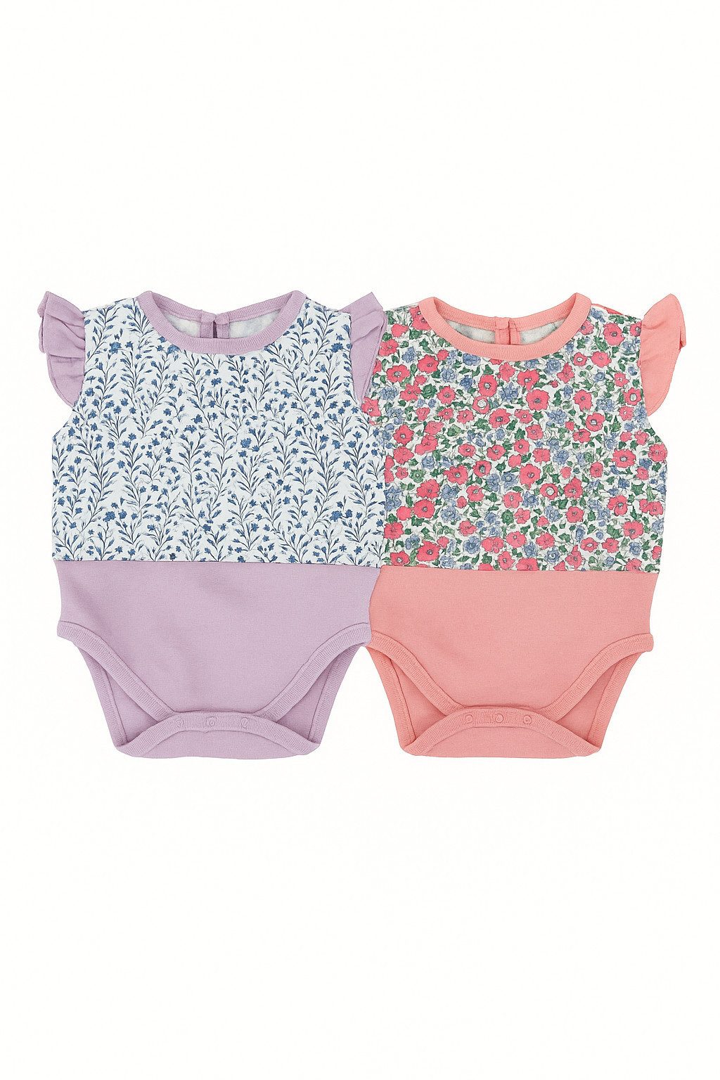 Lorey Medtec Strampler 2 x Baby Mädchen Strampler kurz, Strampelanzug, 100% Baumwolle (2er-Pack)