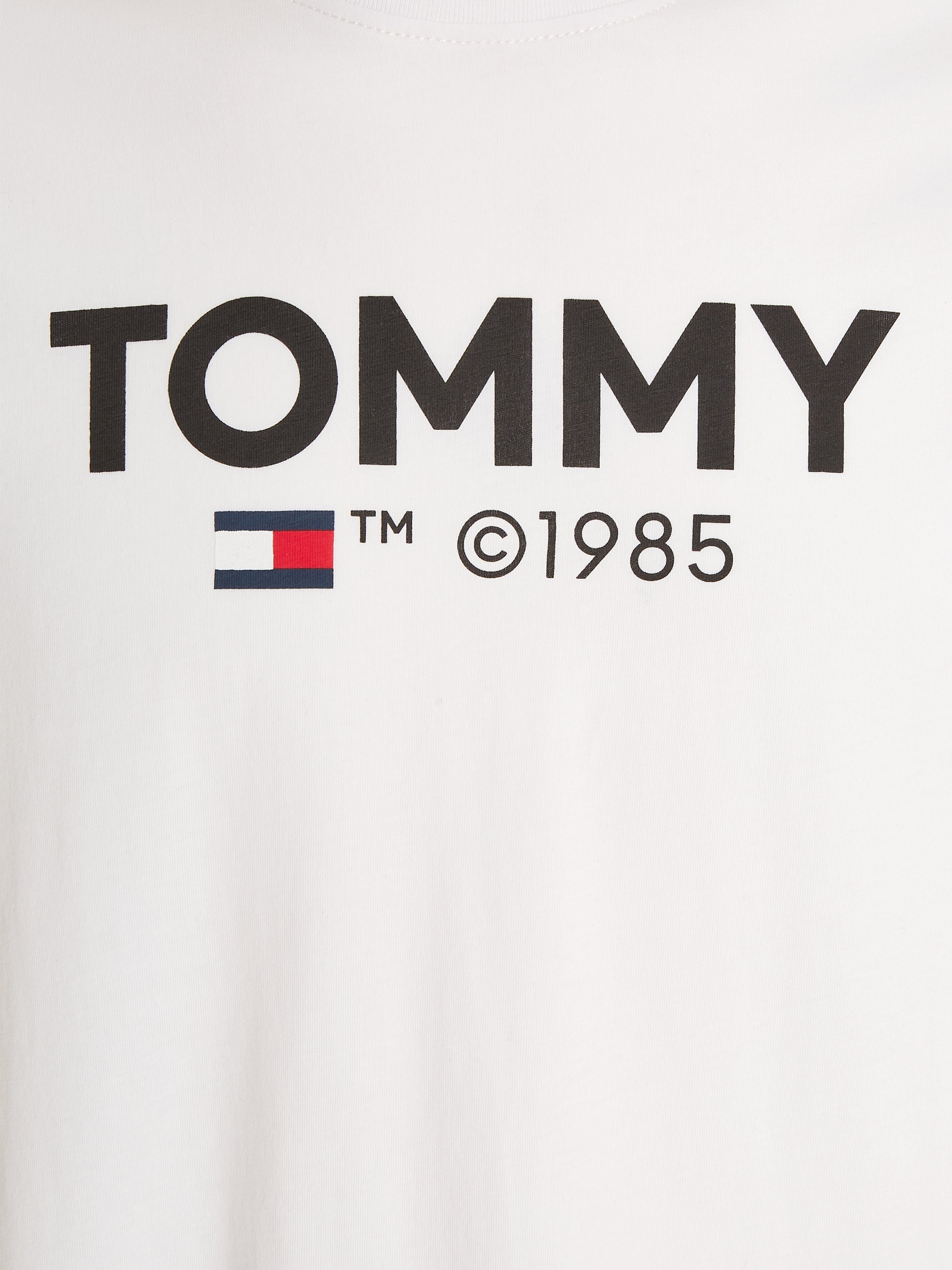 Tommy Jeans T-Shirt TJM SLIM / S/S Black Hilfiger der auf Druck TOMMY White 2PACK TEE großem DNA Brust mit Tommy