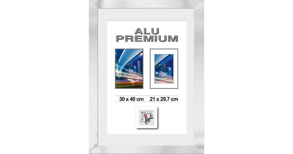 The Wall - the art of framing AG Bilderrahmen Aluminiumrahmen Quattro silber, 30 x 40 cm