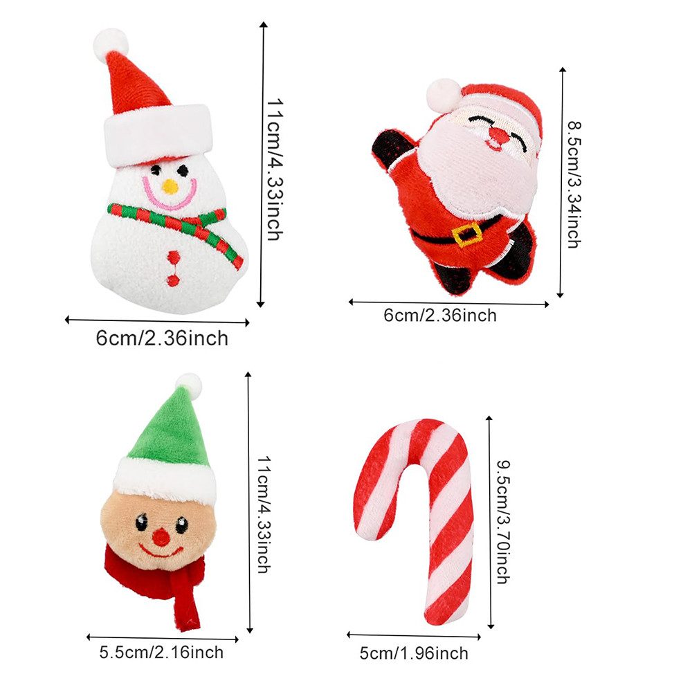 Ledander Tierkuscheltier Weihnachtliche-Katzenminze spielzeuge Interaktives günstig online kaufen