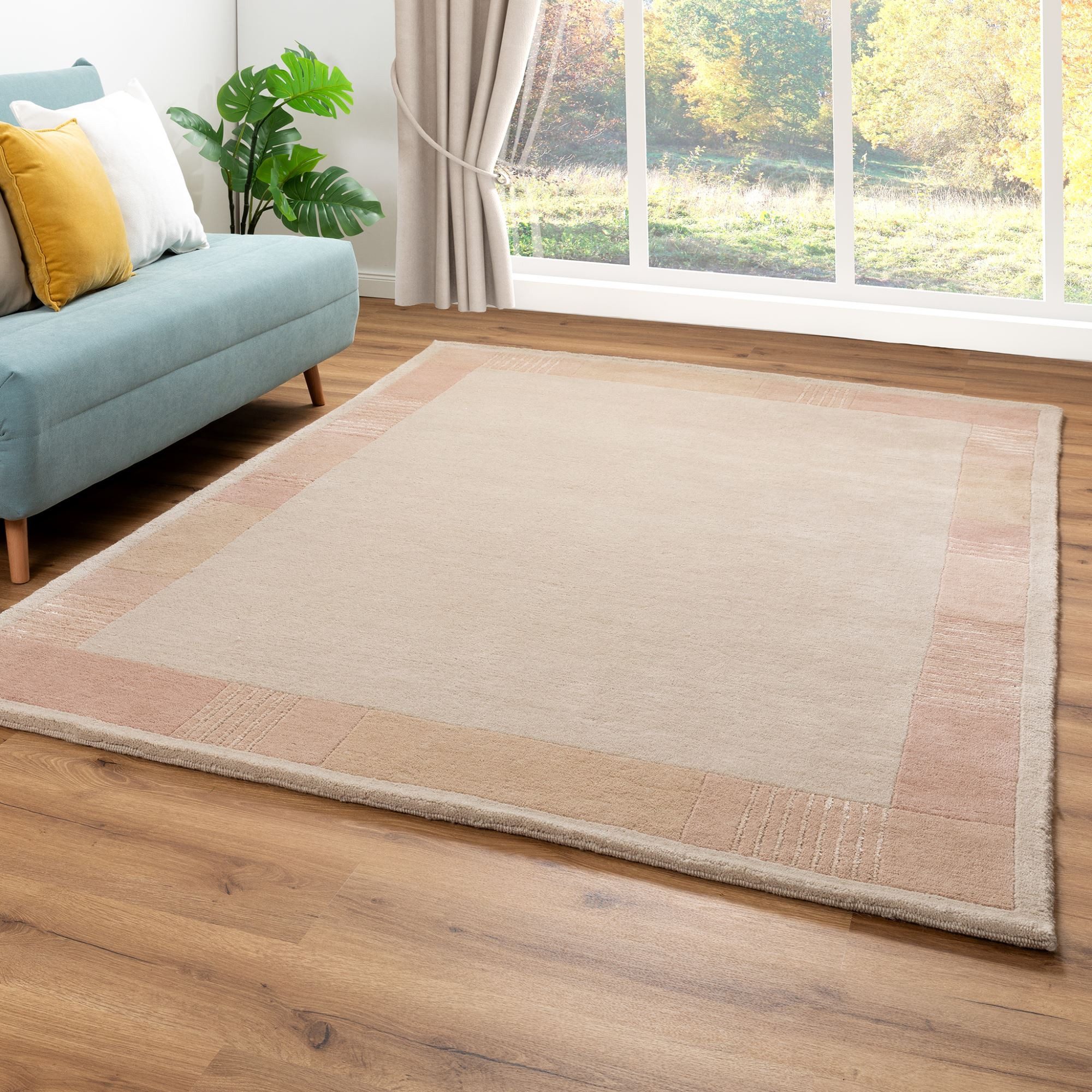 Steffensmeier Teppich Pokhara Bordüre, Rechteckig, Nepal Design günstig online kaufen