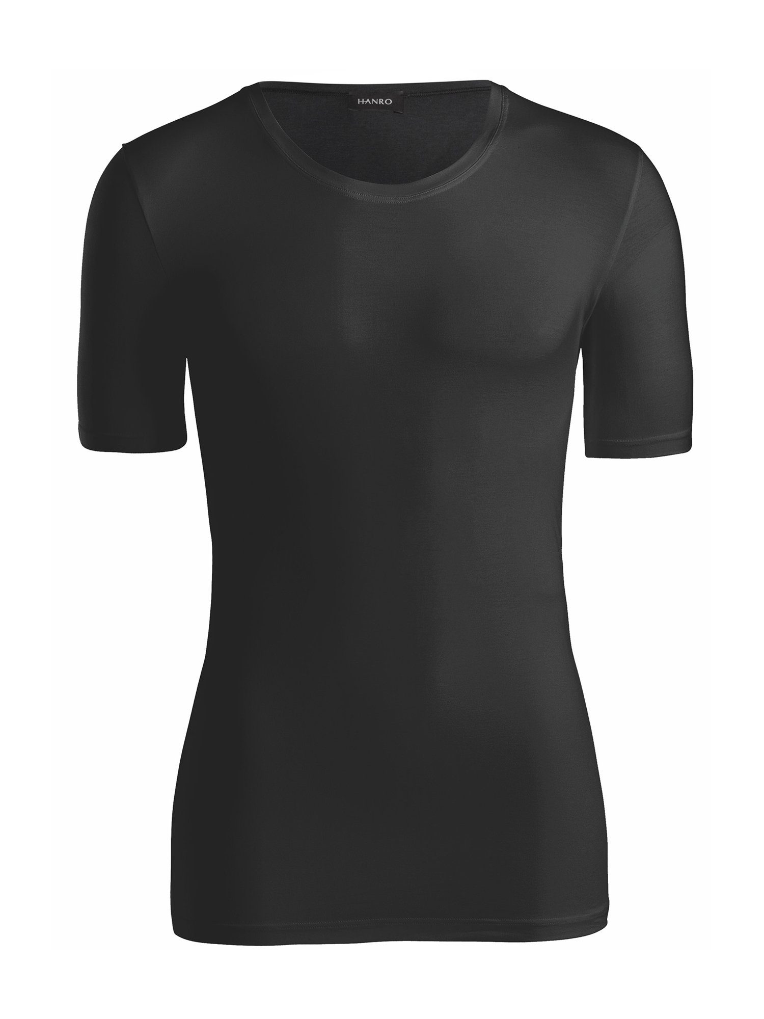 Superior T-Shirt black (1-tlg) Cotton Hanro