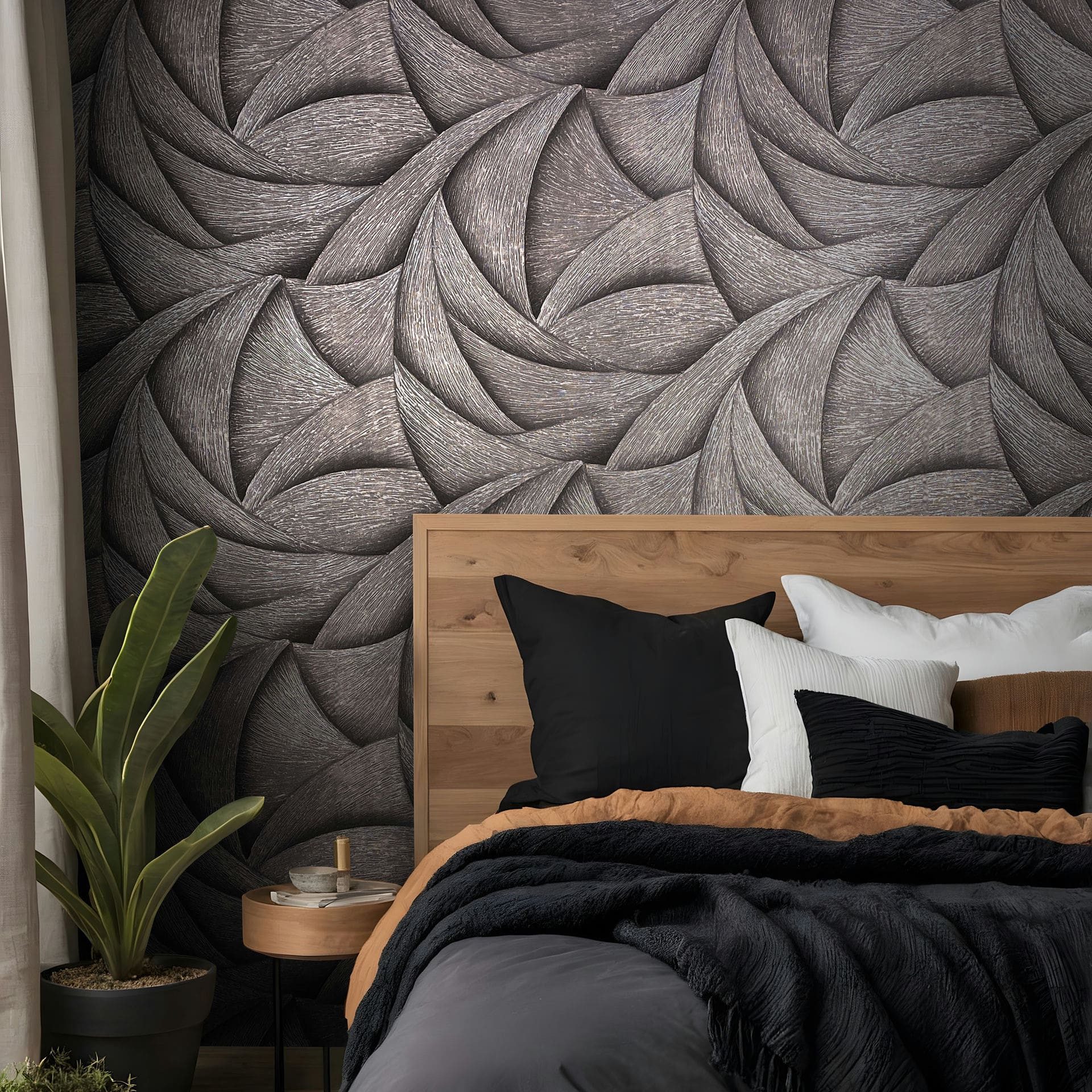 Marburg Vliestapete Tapete Calm Waves, geprägt, geometrisch, moderne Vliestapete für Wohnzimmer Schlafzimmer Küche