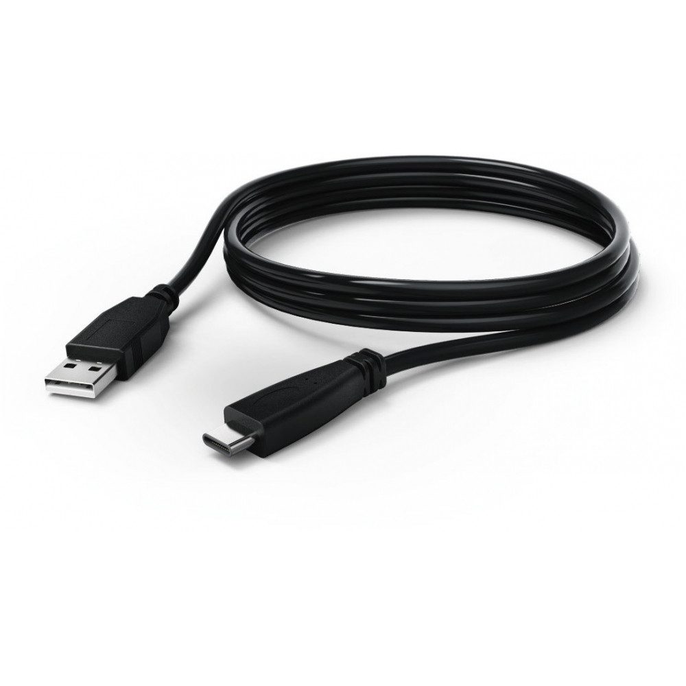 Hama Hama Ladekabel 2,0m schwarz - Ladegerät Smartphone-Kabel, USB, Elegantes schwarzes Design