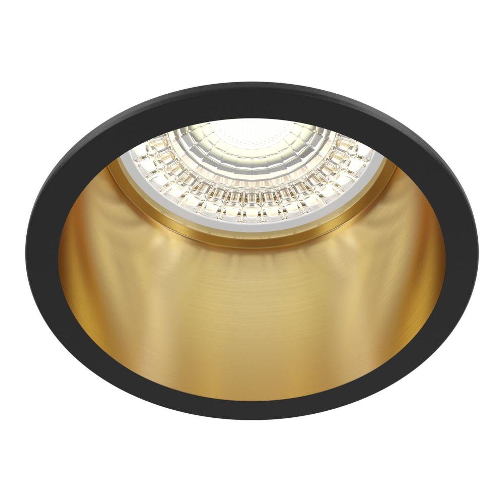 Reif Angabe, Einbaustrahler, keine in 54mm, und Nein, Schwarz Leuchtmittel Gold click-licht warmweiss, Deckeneinbaustrahler GU10 Einbauleuchte Einbauleuchte enthalten: