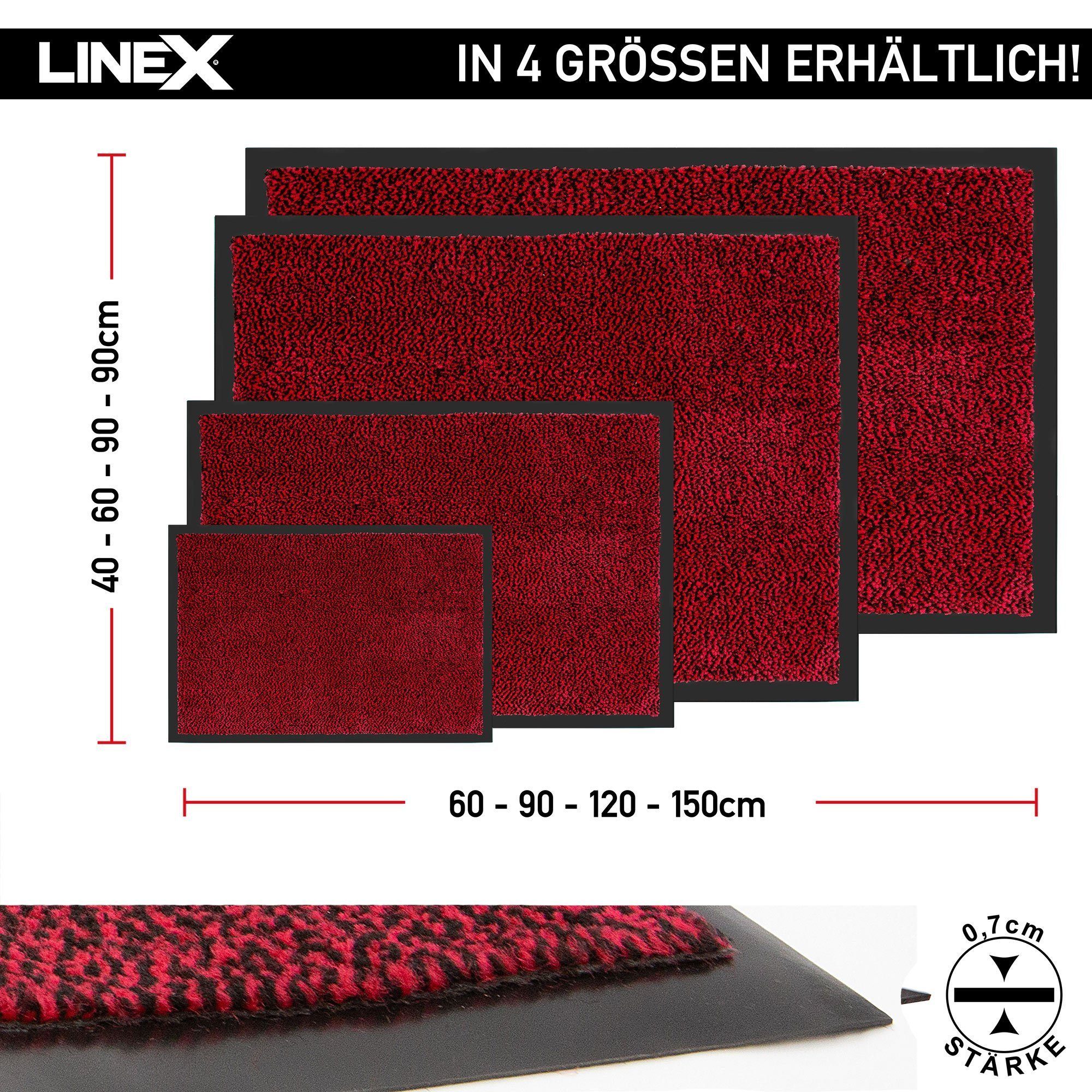 Linex Fußmatte rutschfest Schutzfangmatte, waschbar Eingangsmatte, Höhe: 7 günstig online kaufen