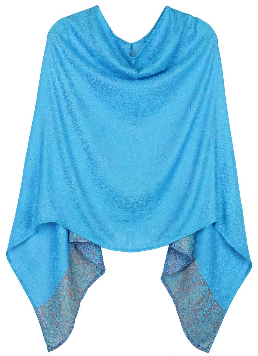 dy_mode Blusenponcho Eleganter Damen Poncho Geblümt Leichter Cape Sommerponcho Paisley Muster