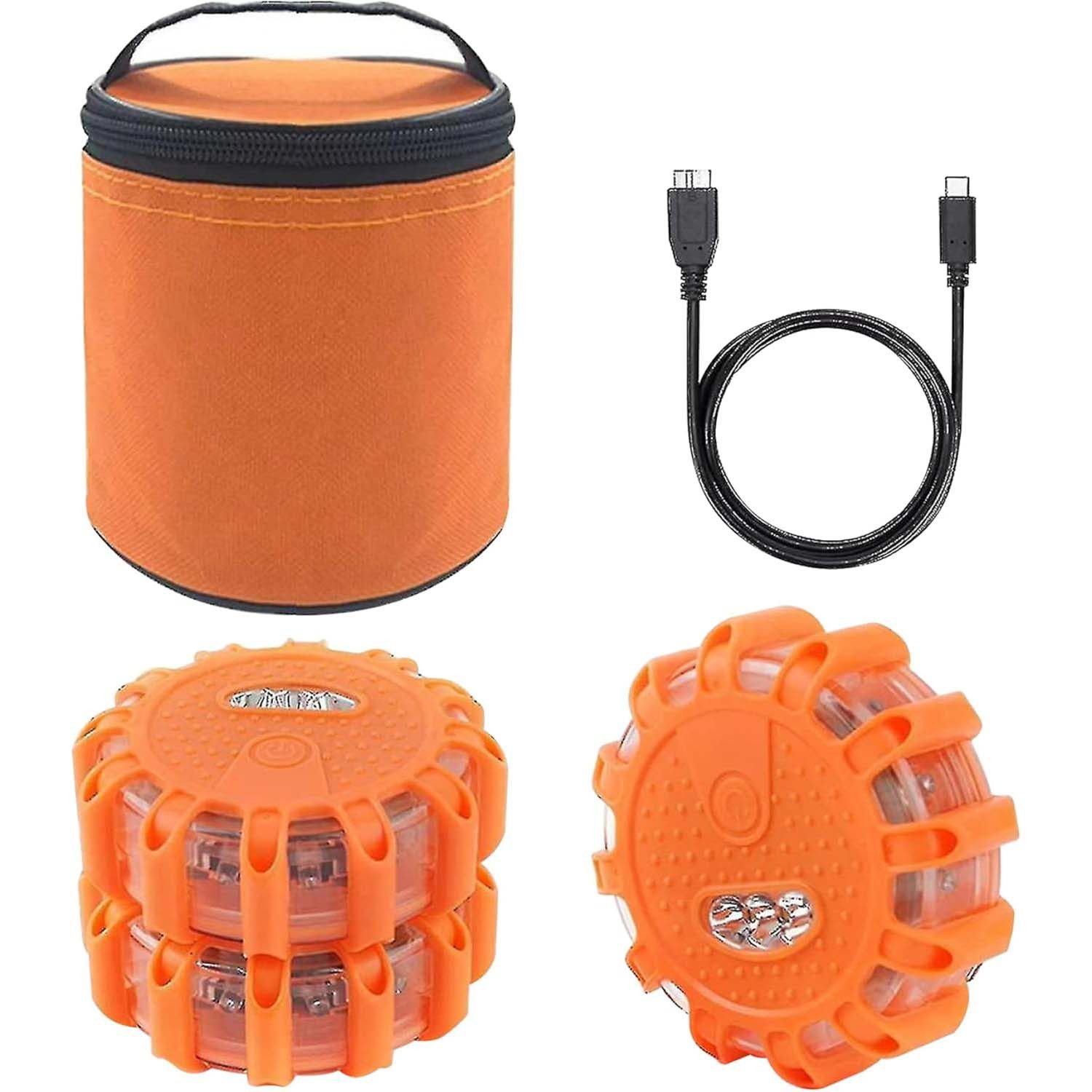 VIVIHEYDAY LED Nachtlicht 3/6 Stück LED Warnleuchten Warnblinkleuchte, LED Straßen Fackeln, Sicherheit Blinkende, mit Magnetfuß und Haken, 9 Blinkmodi, für Autos, LKWs, Boote, Camping, Bergsteigen, Wandern