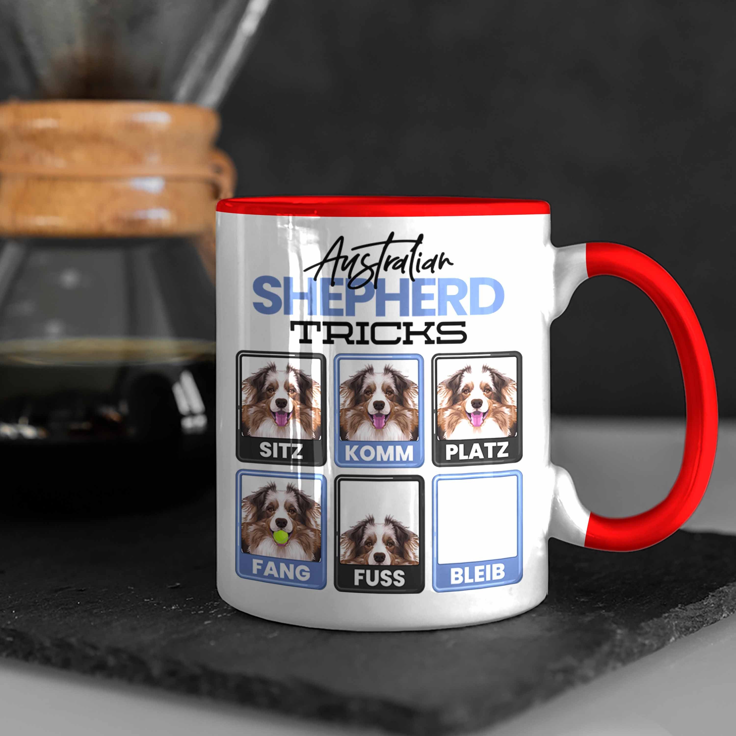 Geschenk Shepherd Tasse Australian Tasse Besitzer Lustiger Spruch Rot Trendation Geschenkid