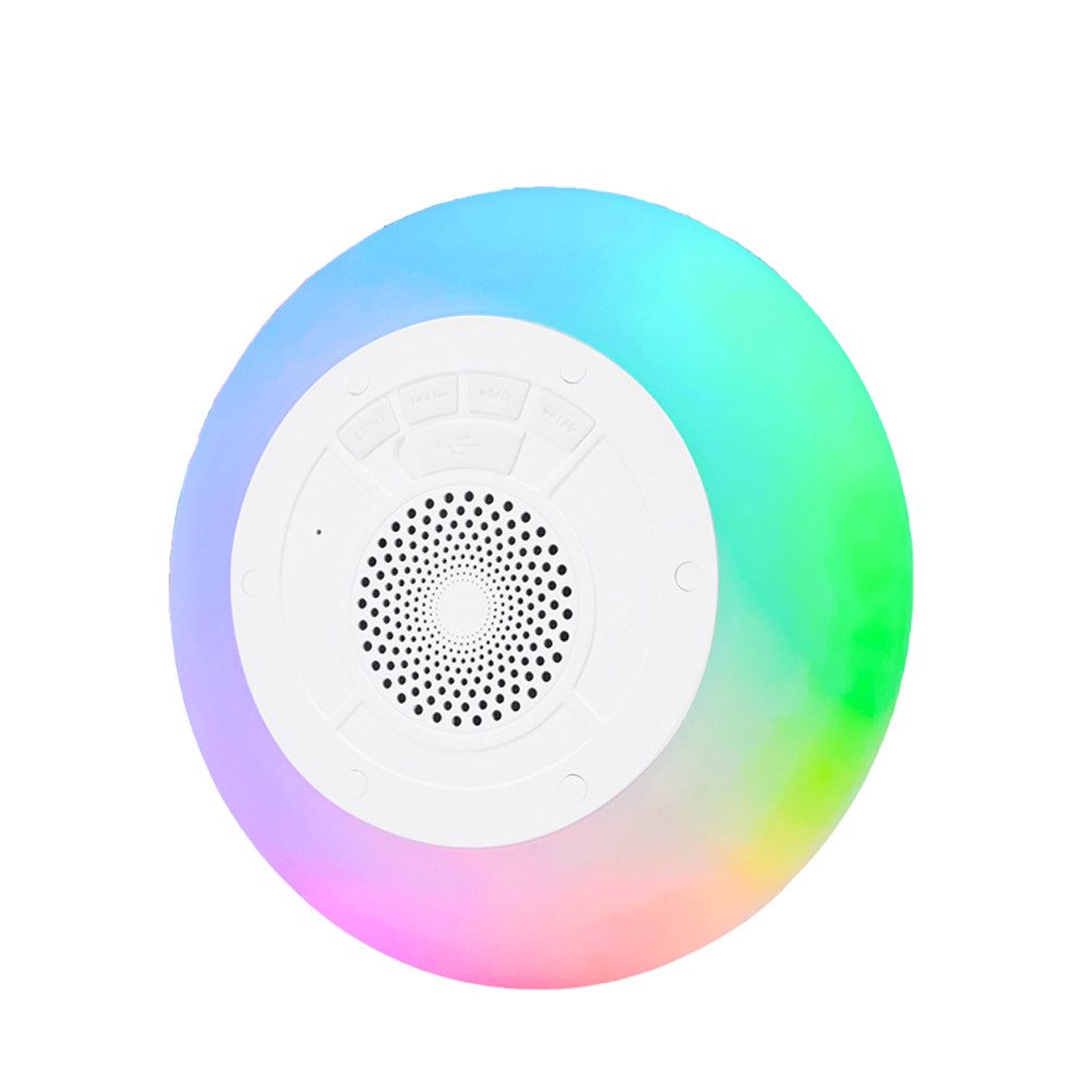 TWUFY Pool-Lampe Pool Lautsprecher mit Lichtern BT Tragbar IPX7 Wasserdicht, RGB, schwimmend mit 8 Modi, integriertes Mikrofon,Freisprecheinrichtung