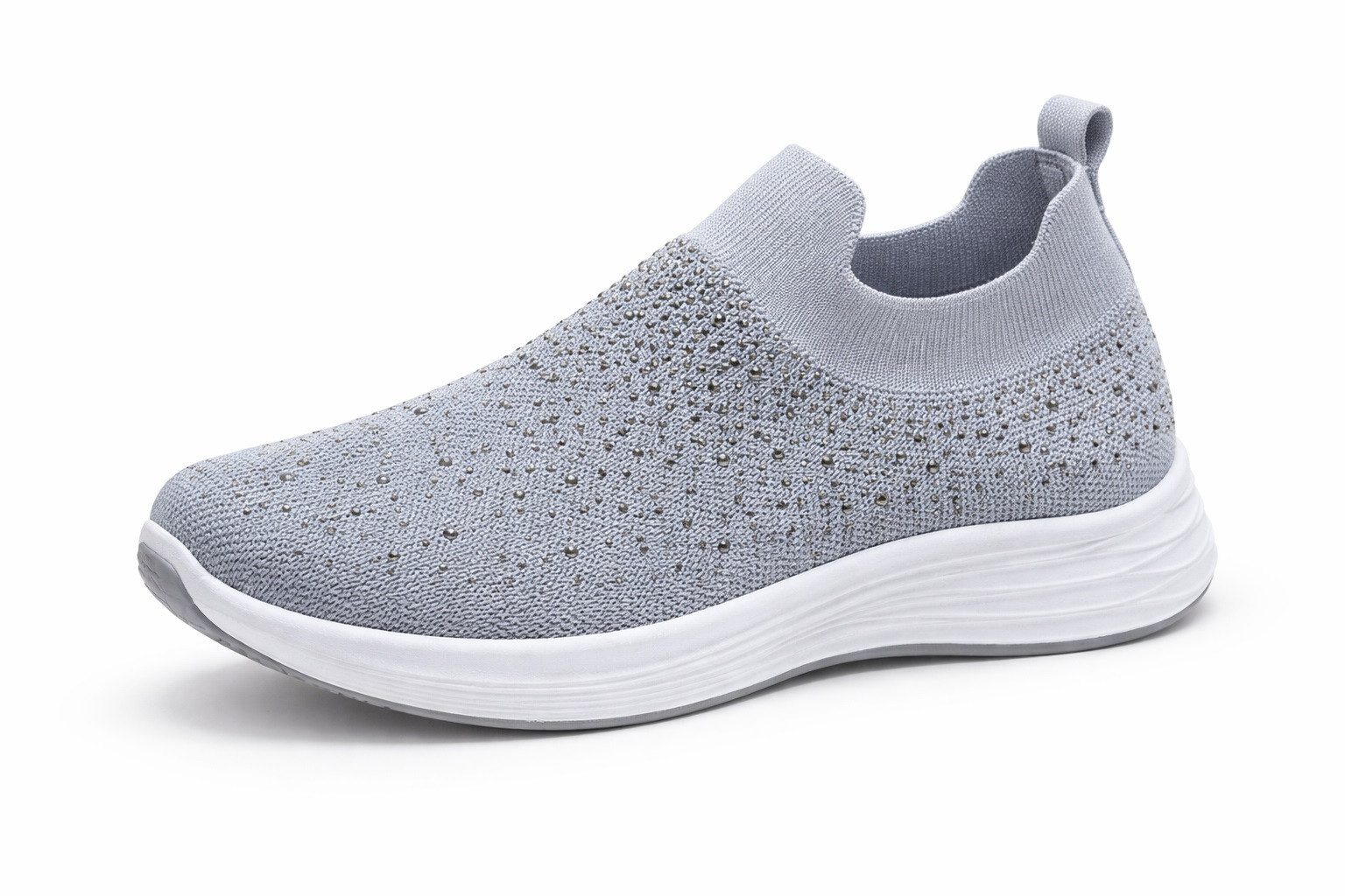 Pogolino PG37 Slip-On Sneaker Slip-On Sneakers mit Glitzer und Fußbett herausnehmbare Sohle