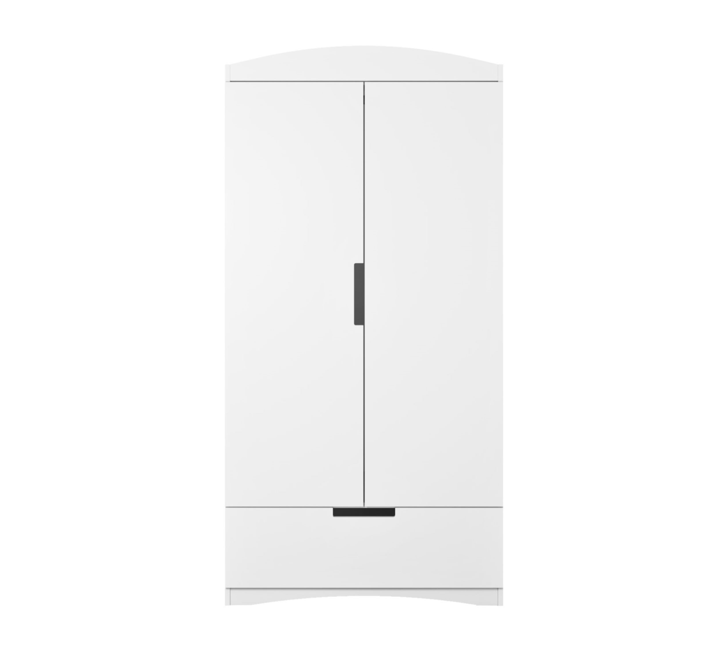 99rooms Kinderkleiderschrank Amira Weiß Weiß (Standschrank, Kinderschrank) 2-türig, mit viel Stauraum, aus Holzwerkstoff, mit Schubladen