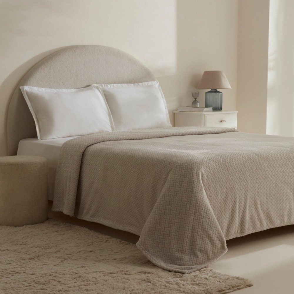 Karaca Tagesdecke Karaca Leaves Graue Doppelbettdecke Bettdecke Tagesdecke günstig online kaufen