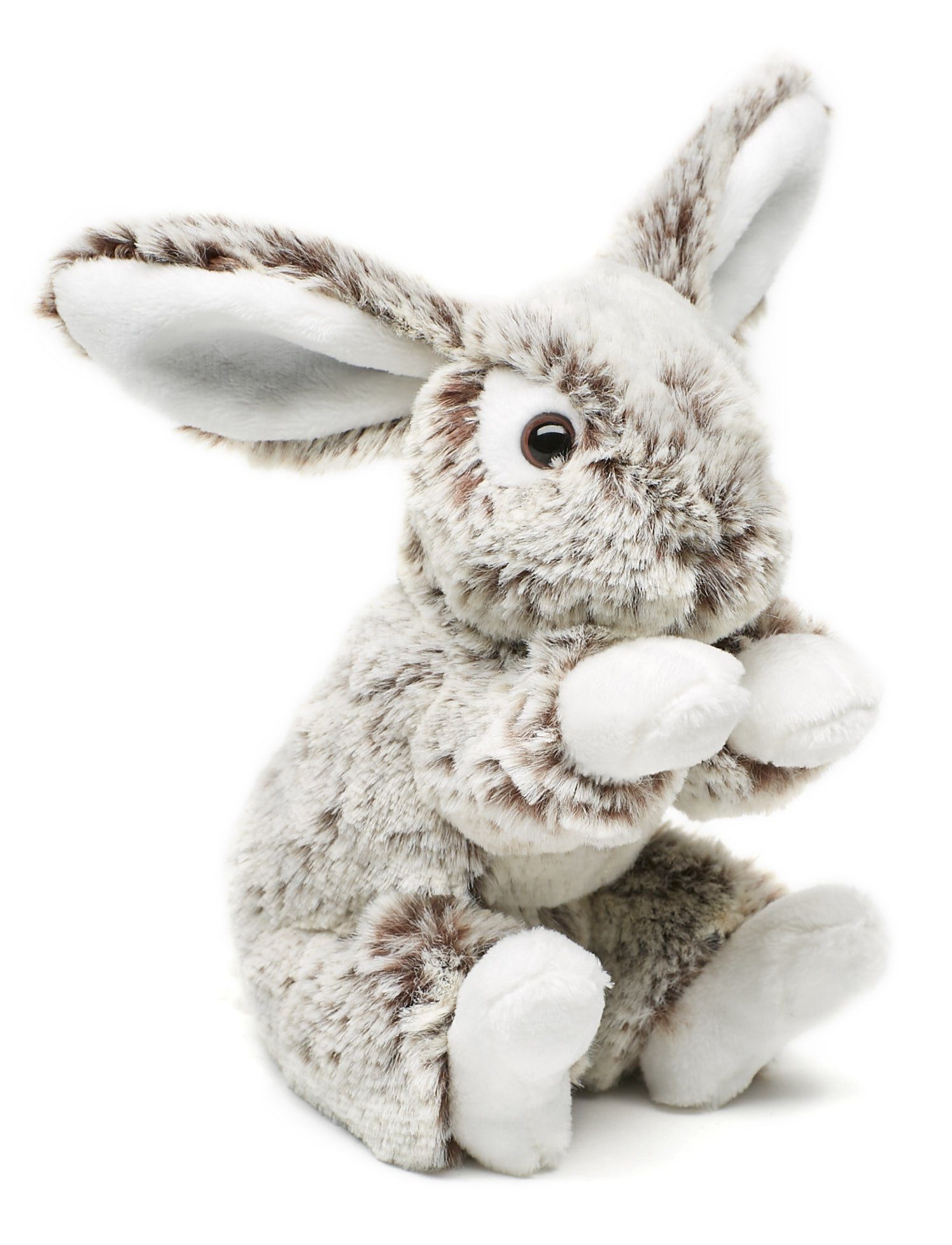 Uni-Toys Kuscheltier Hase mit Schlappohren - verschiedene Fellfarben - 15 cm - Plüschtier, zu 100 % recyceltes Füllmaterial