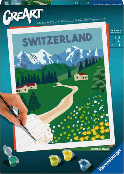 Ravensburger Malen nach Zahlen CreArt, Jungfrau Region, Made in Europe; FSC® - schützt Wald - weltweit