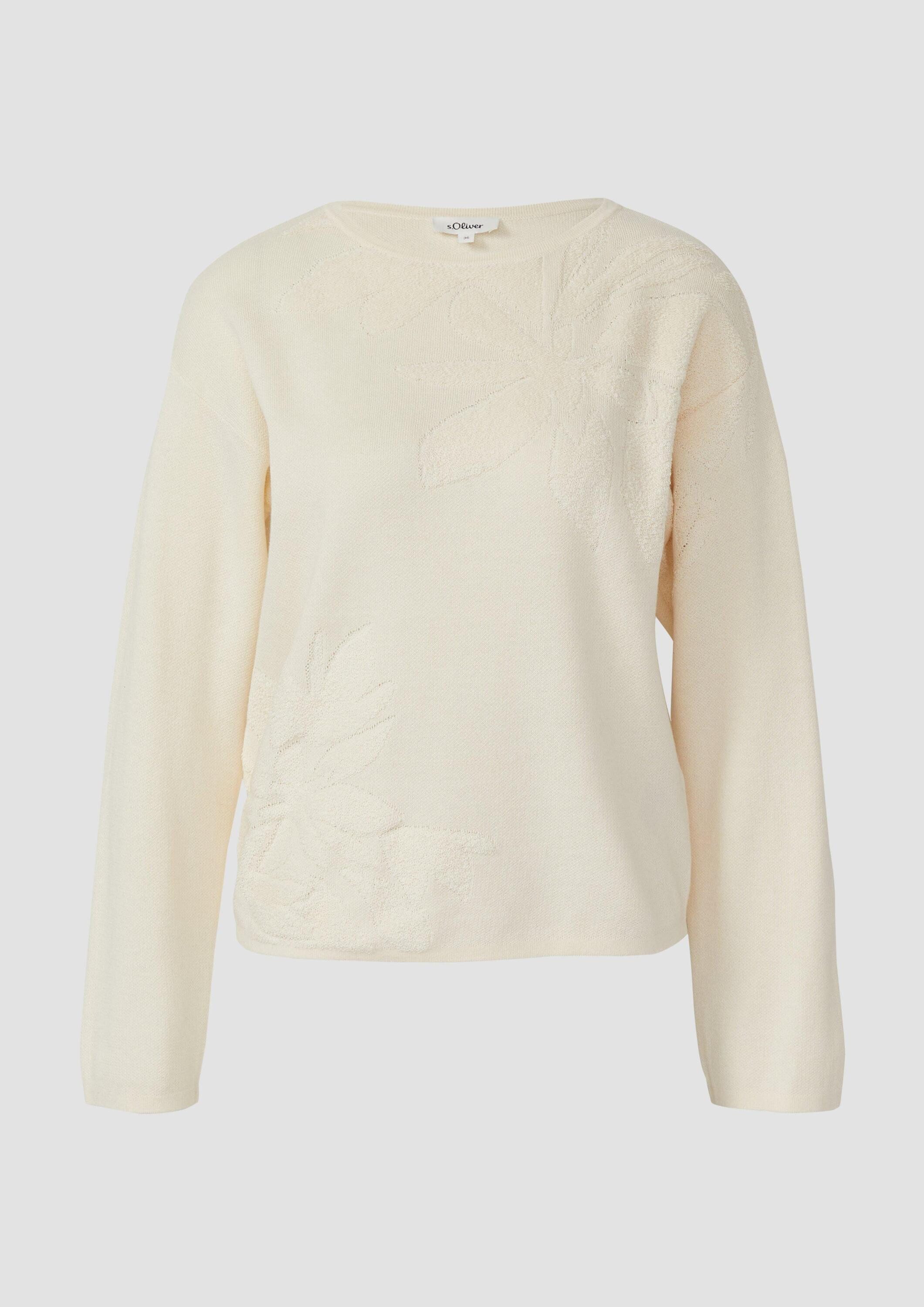 s.Oliver Longpullover Strickpullover Pullover mit dekorativem Strickmuster