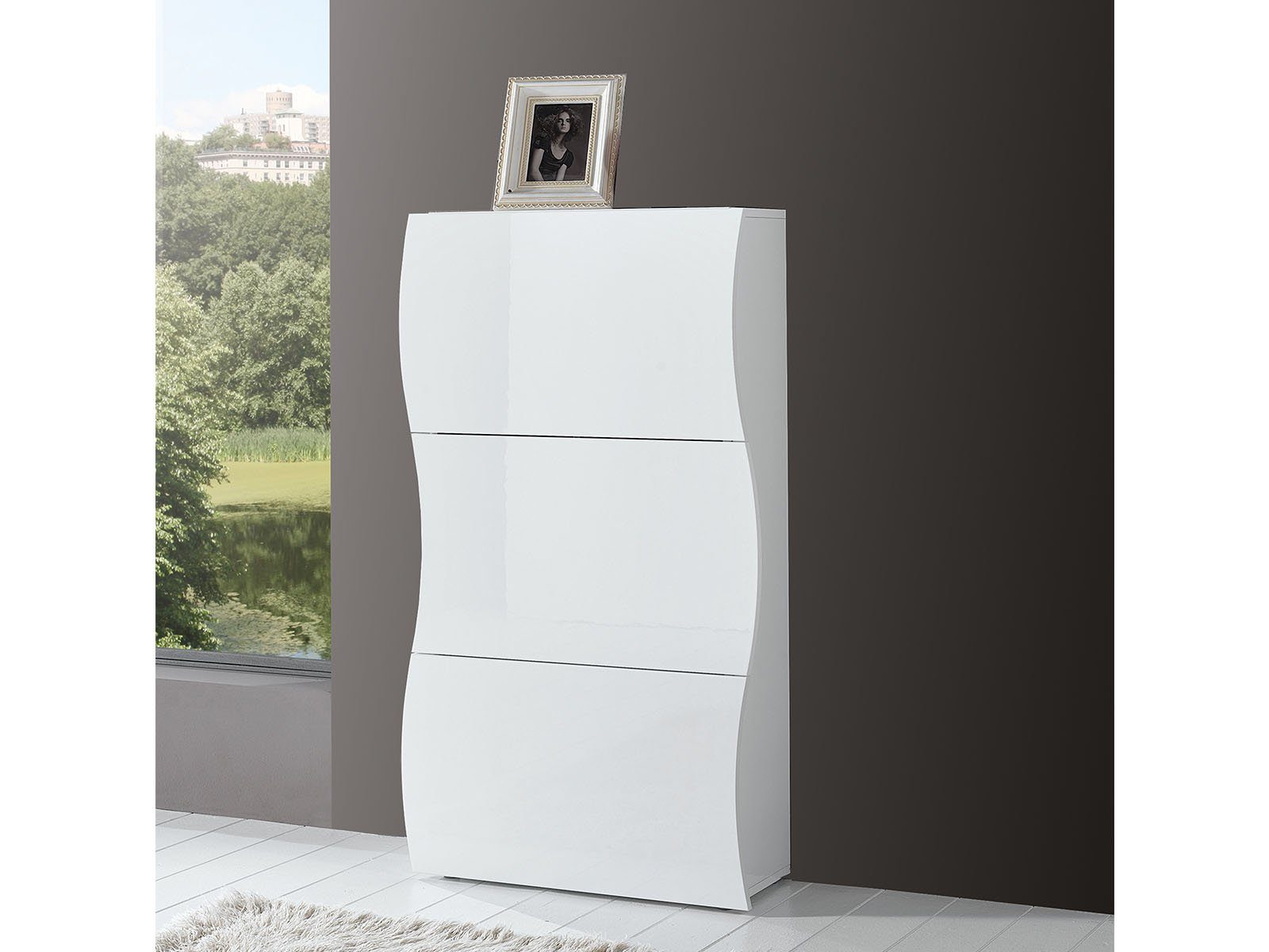 möbelando Schuhschrank Onda 71 x 122 x 27 cm (B/H/T) günstig online kaufen