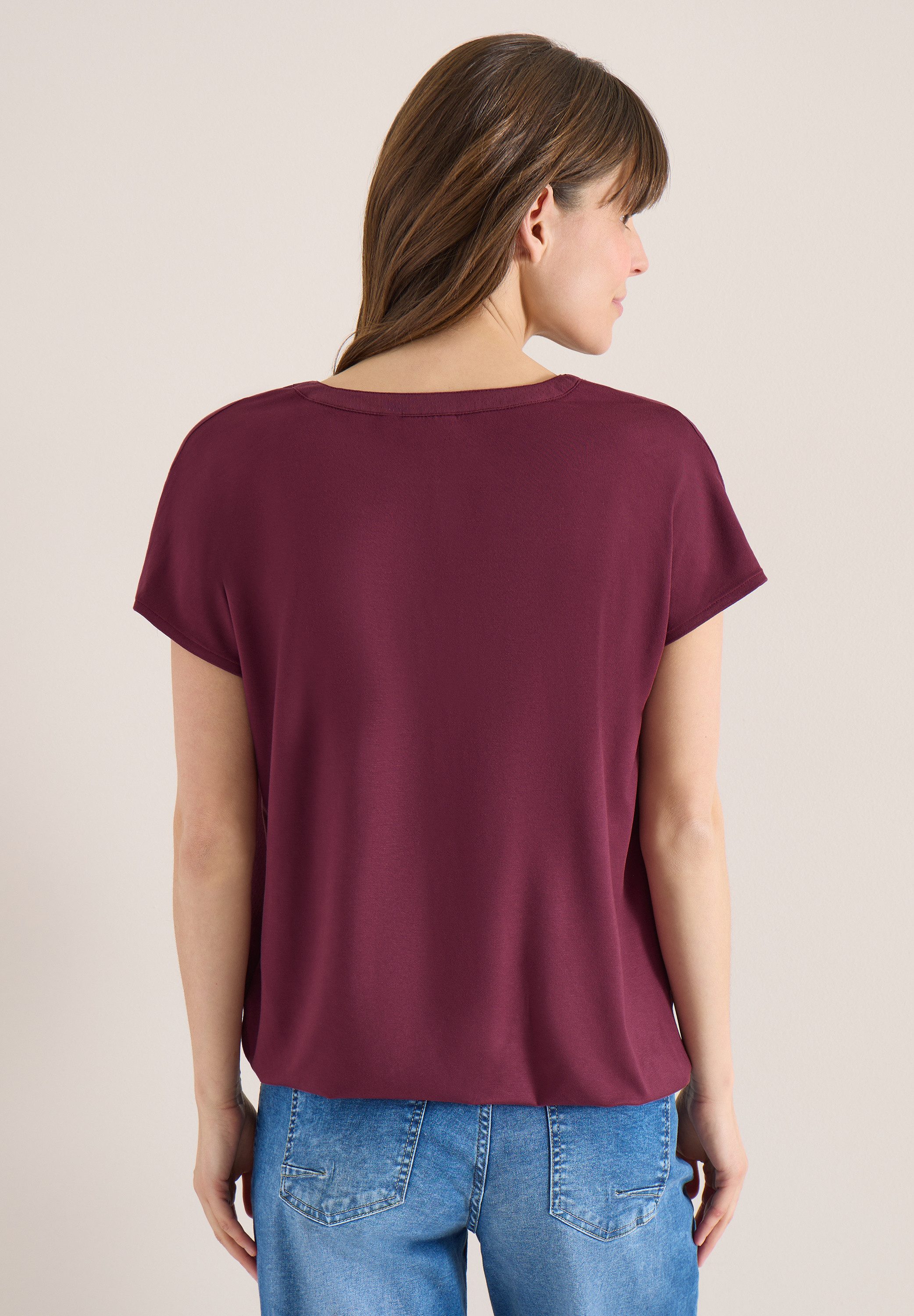 CECIL Kurzarmbluse mit Strukturmix