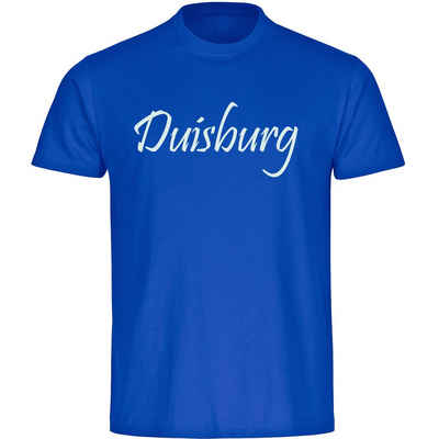 multifanshop T-Shirt Herren Duisburg - Schriftzug - Männer