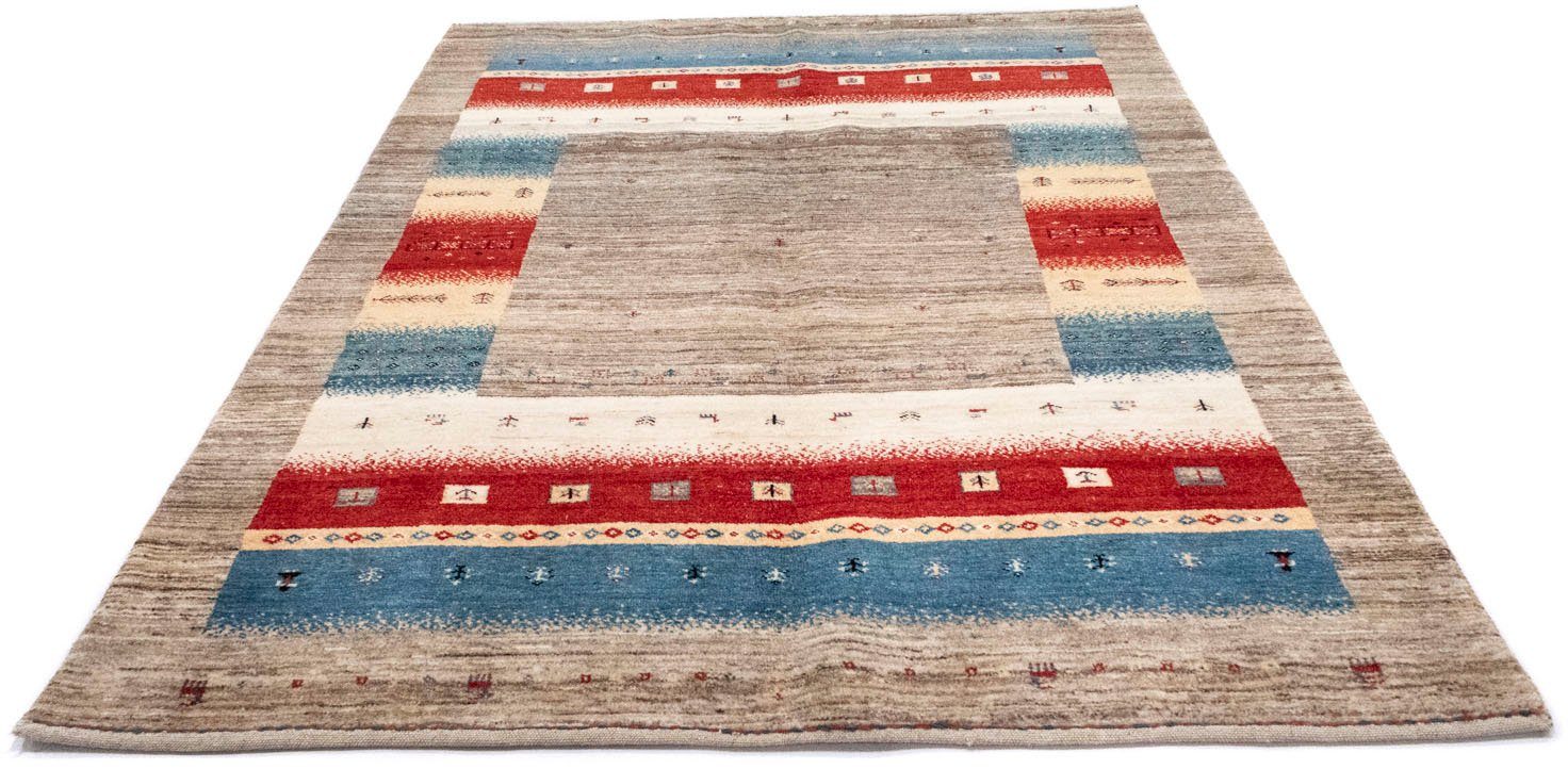 Wollteppich Loribaft Teppich handgeknüpft mehrfarbig, morgenland, rechteckig,  Höhe: 15 mm, handgeknüpft, 4,5 Kg/m² Gesamtgewicht | Kurzflor-Teppiche