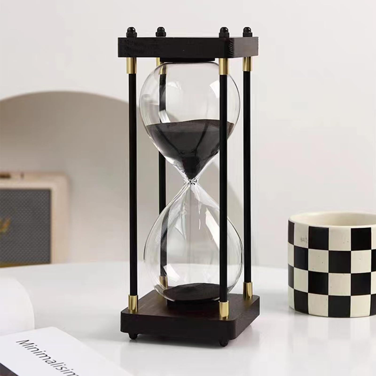 Sanduhr Sanduhr Timer 60 Minuten, Vintage-Holz-Design, Holz Sanduhr Geschenk