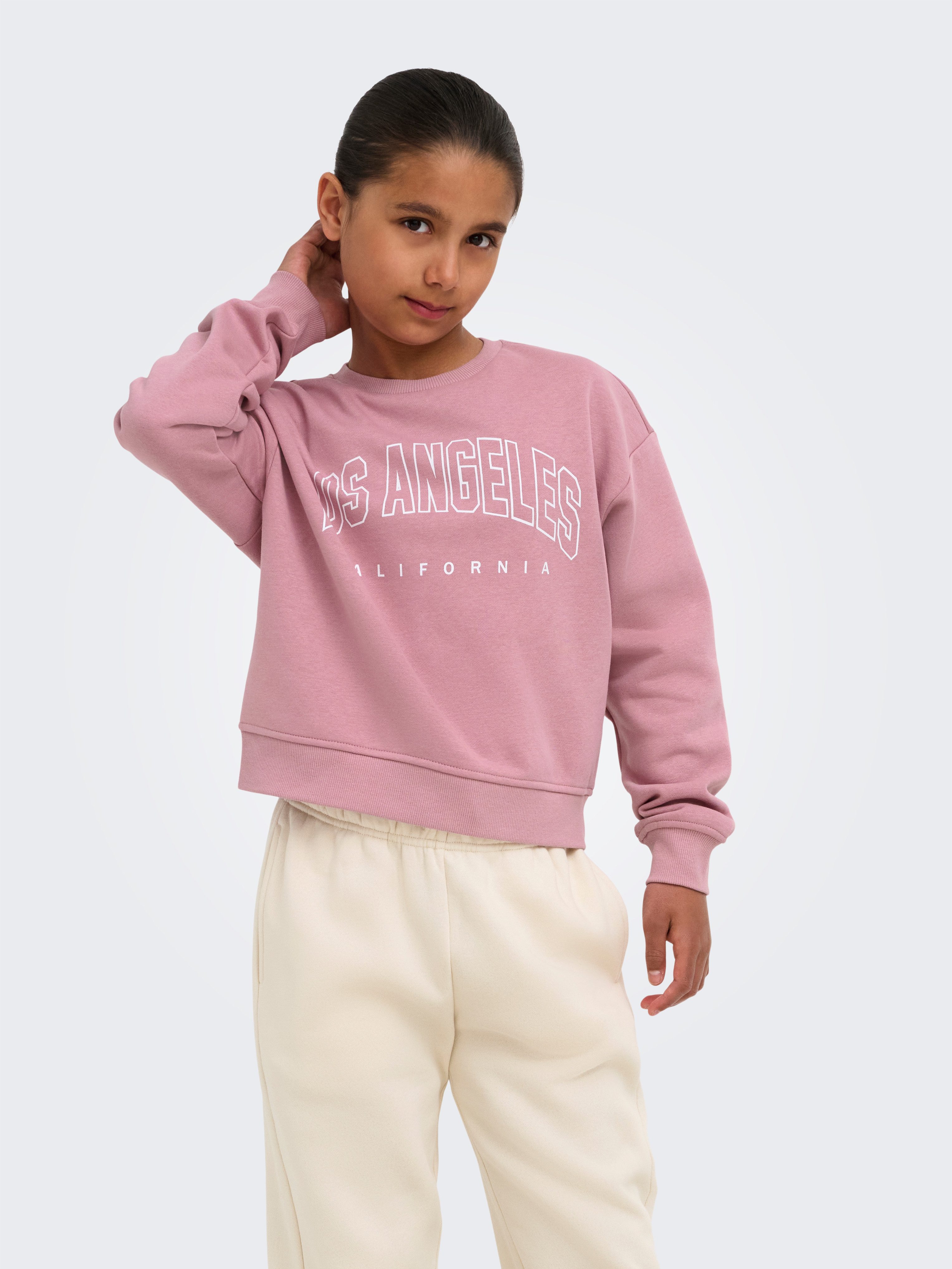 KIDS ONLY Sweatshirt KOGSWEAT LS CREW OVZ STAT SWT NOOS Baumwollmischung, loose fit