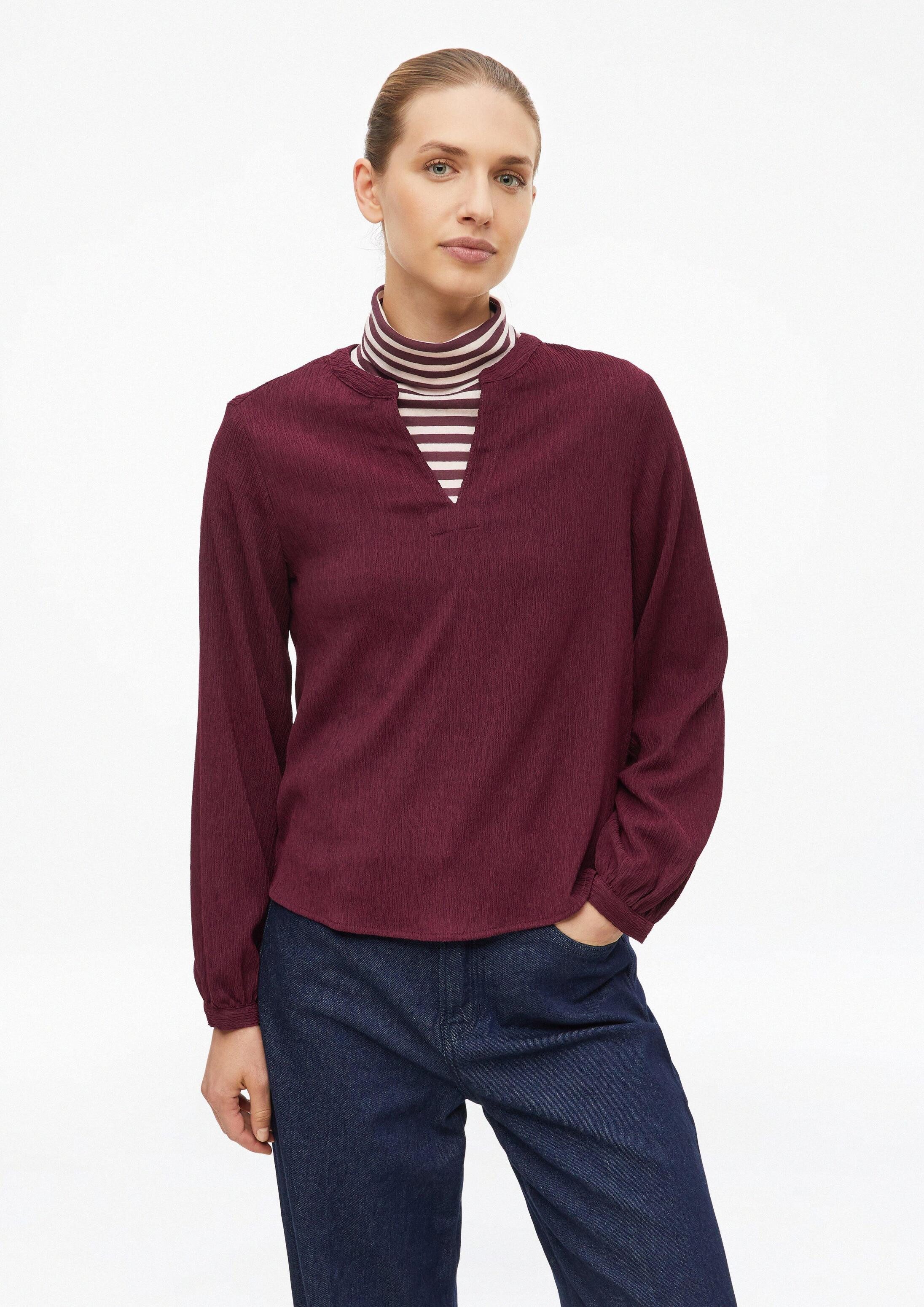 s.Oliver Langarmbluse Bluse Strukturierte Bluse