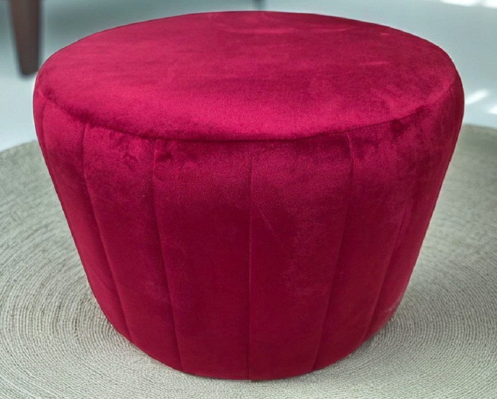 JVmoebel Fußhocker Pouf Fußhocker Rund Sitz Hocker Polsterhocker Sitzhocker Puff Sofort (1 St., 1x Hocker), Made in Europa