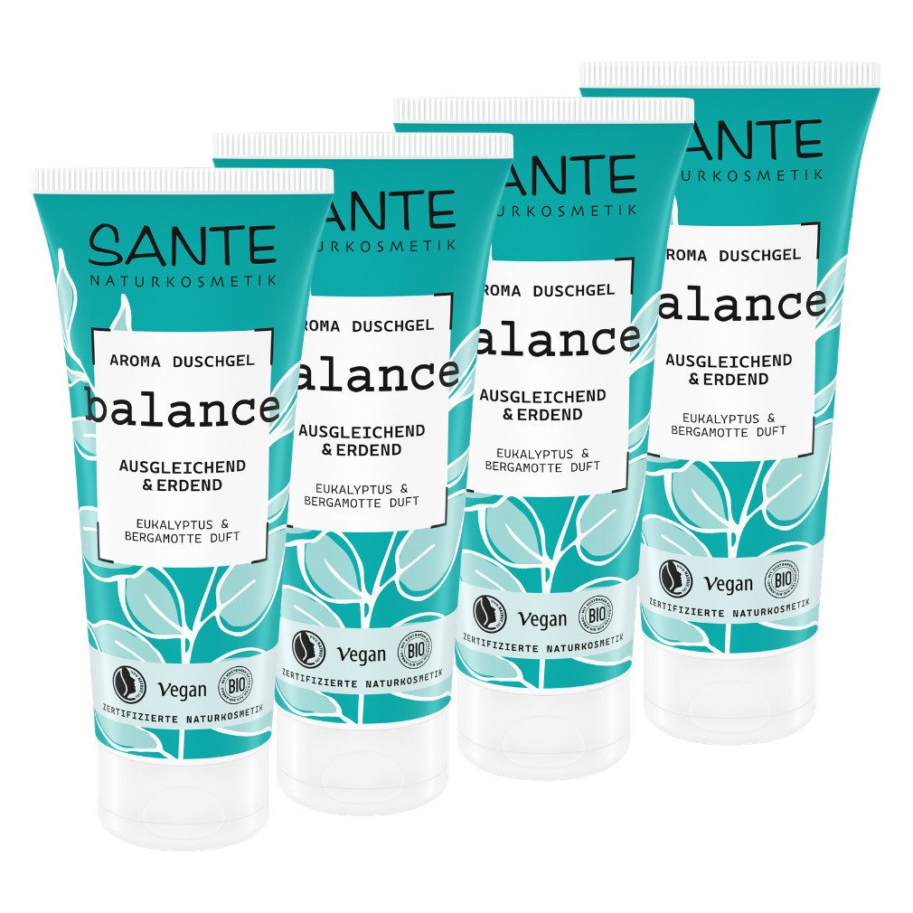 SANTE Duschgel balance, 4-tlg., Ausgleichend und erdend